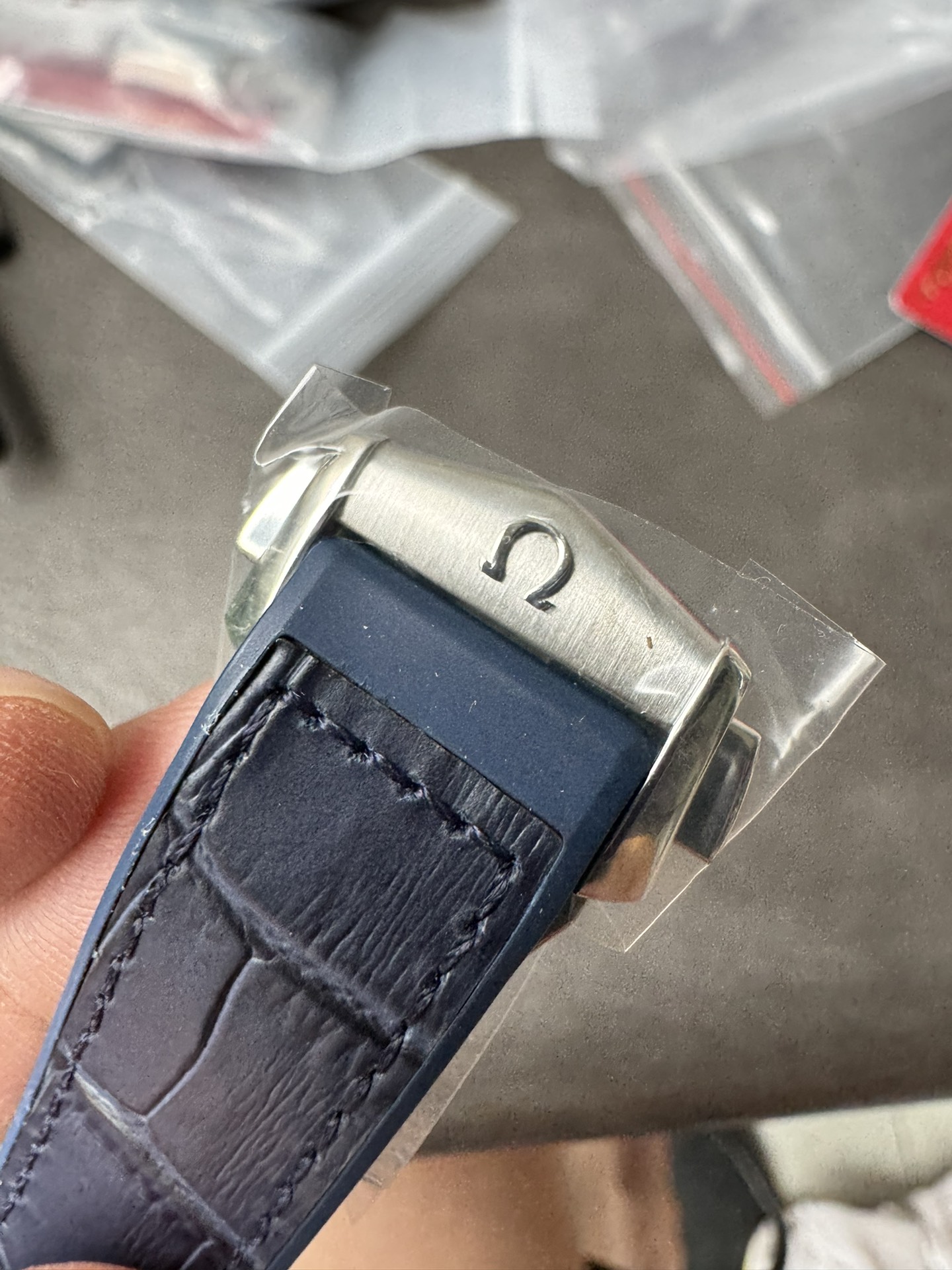 Super Clone 1:1 Omega Constellation Co-Axial Master Chronometer – White Dial Blue Roman Bezel Leather Strap