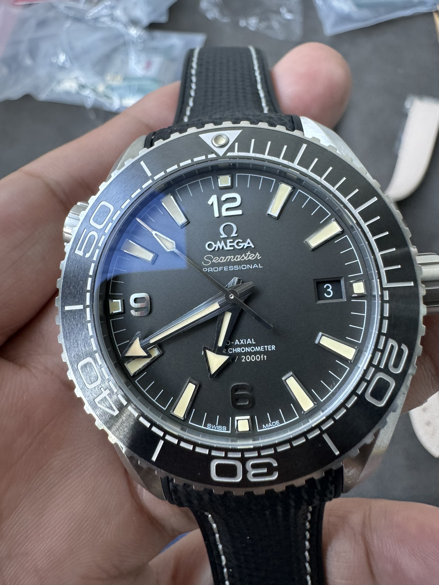 Super Clone 1:1 Omega Seamaster Planet Ocean 600M Vintage Black Dial Diver Watch
