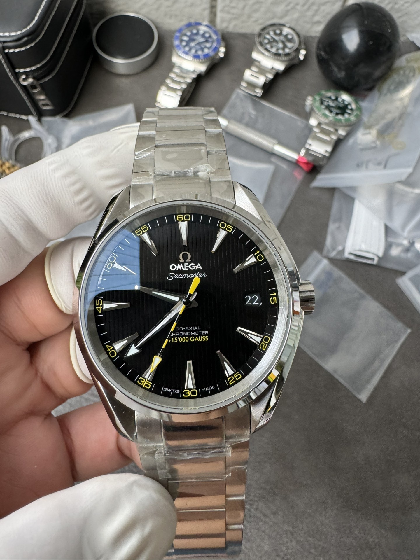 Super Clone 1:1 Omega Seamaster Aqua Terra 15000 Gauss Black Dial – Anti-Magnetic Watch
