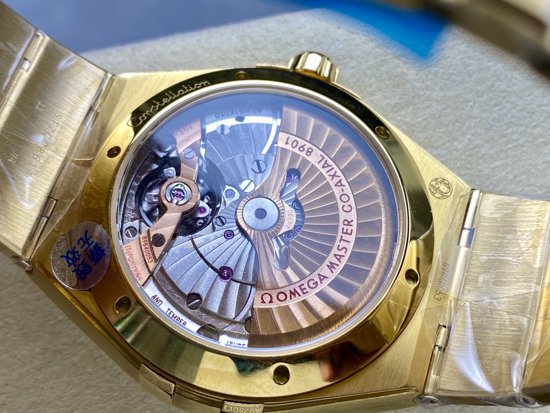 Super Clone 1:1 Omega Constellation Full Gold Meteorite Dial Watch – Master Chronometer