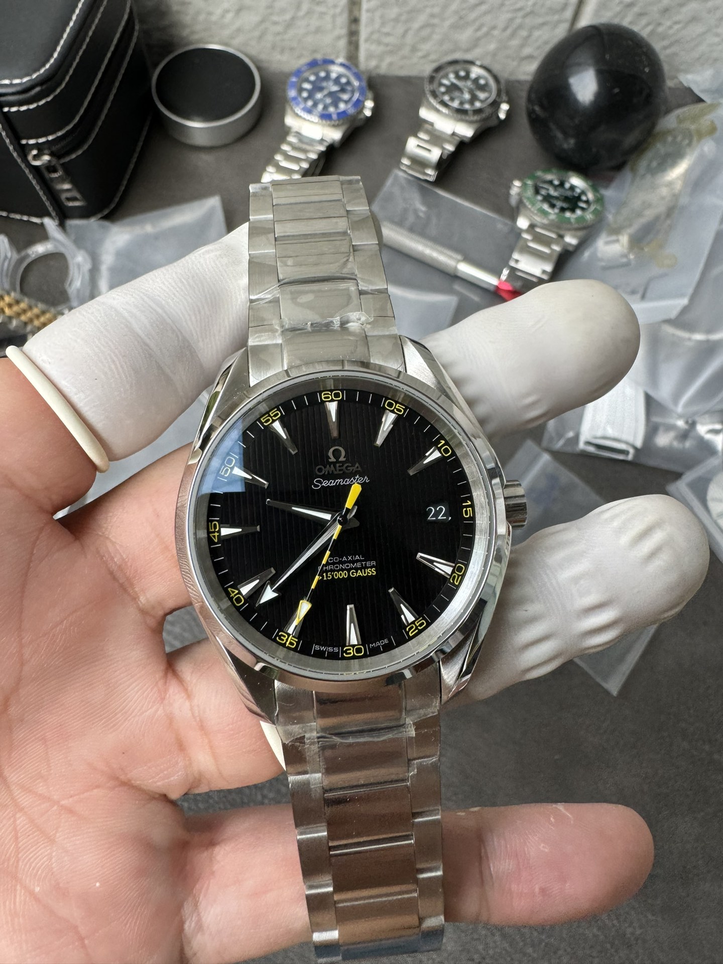 Super Clone 1:1 Omega Seamaster Aqua Terra 15000 Gauss Black Dial – Anti-Magnetic Watch