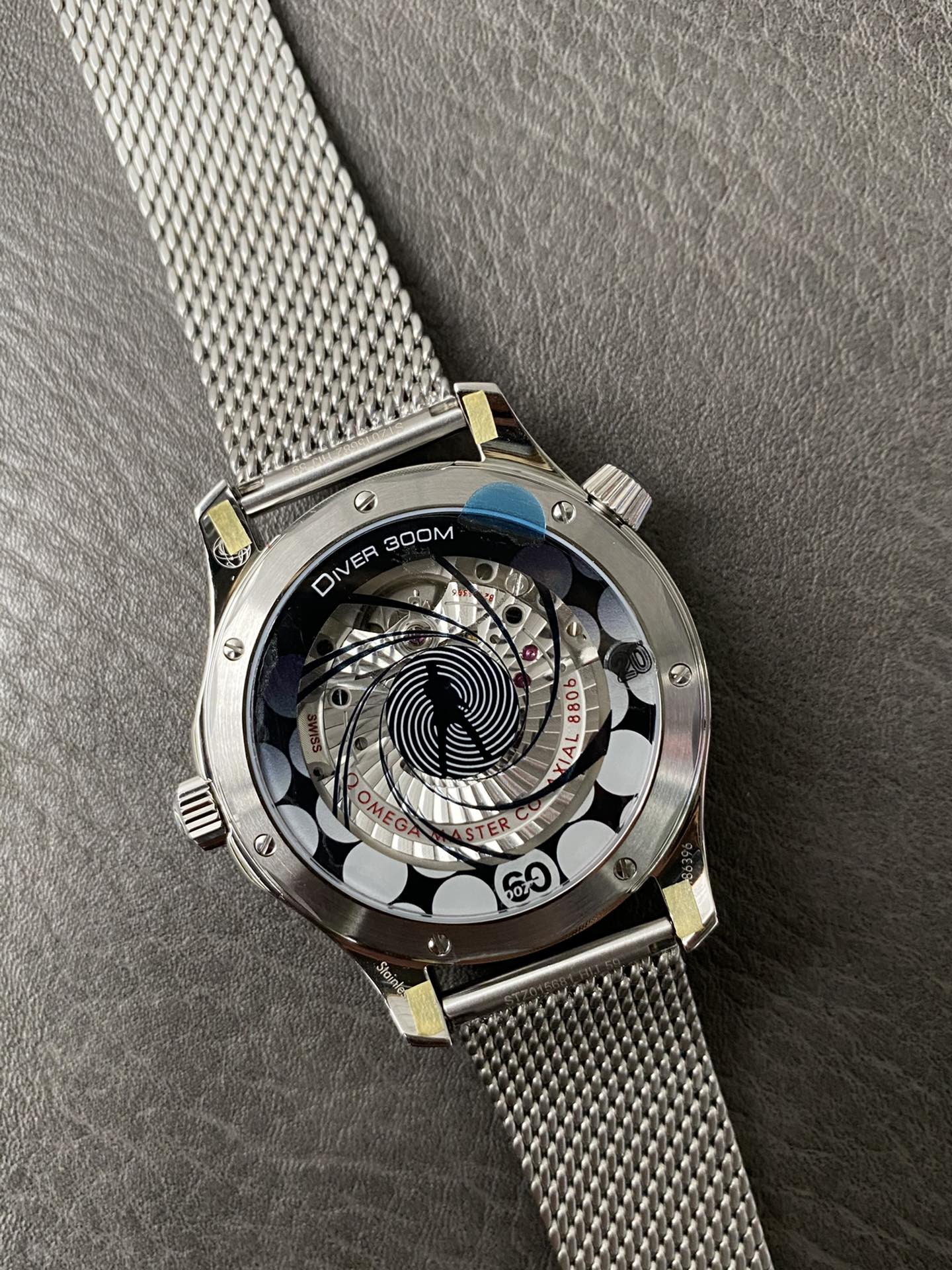 Super Clone 1:1 Omega Seamaster Diver 300M Blue Wave Dial – Milanese Mesh Bracelet / Co-Axial Master Chronometer