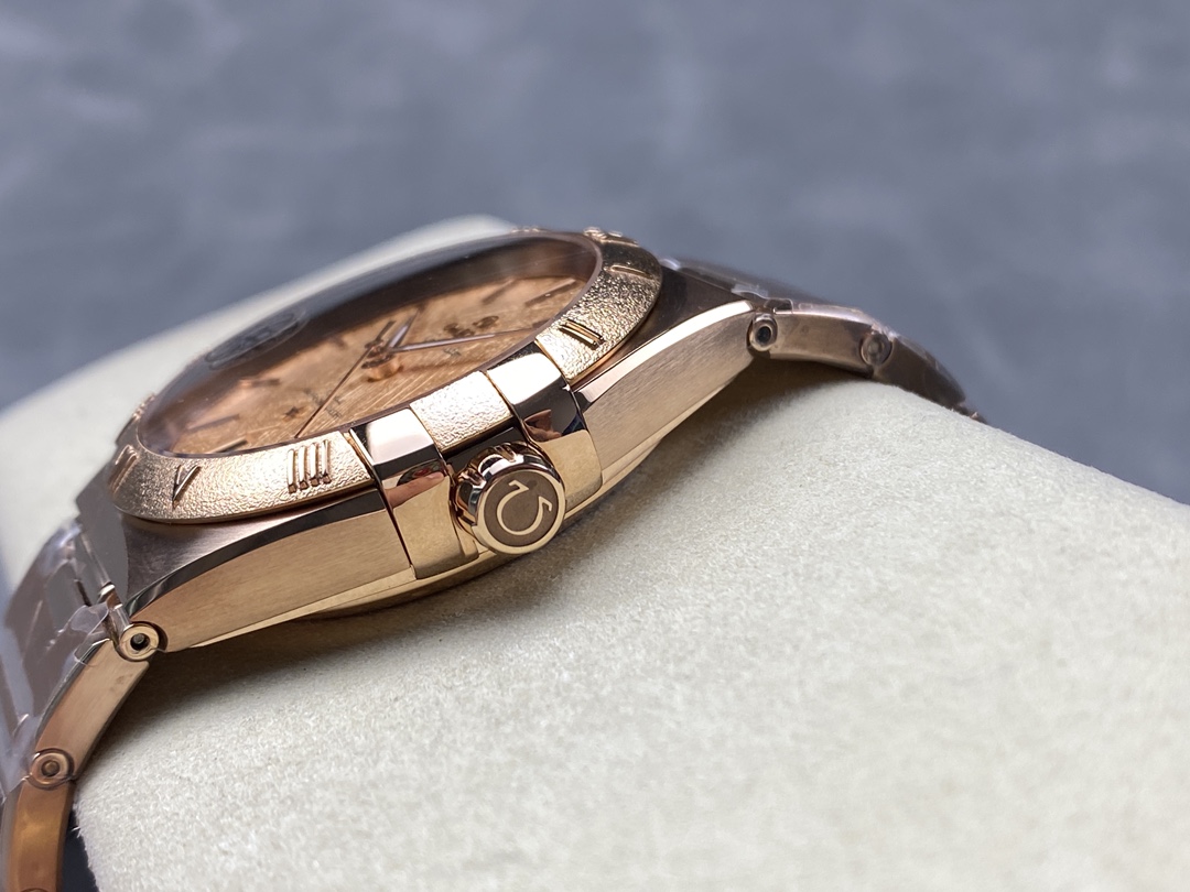 Super Clone 1:1 Omega Constellation Rose Gold Meteorite Dial Watch – Master Chronometer