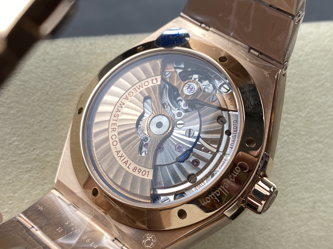 Super Clone 1:1 Omega Constellation Rose Gold Meteorite Dial Watch – Master Chronometer