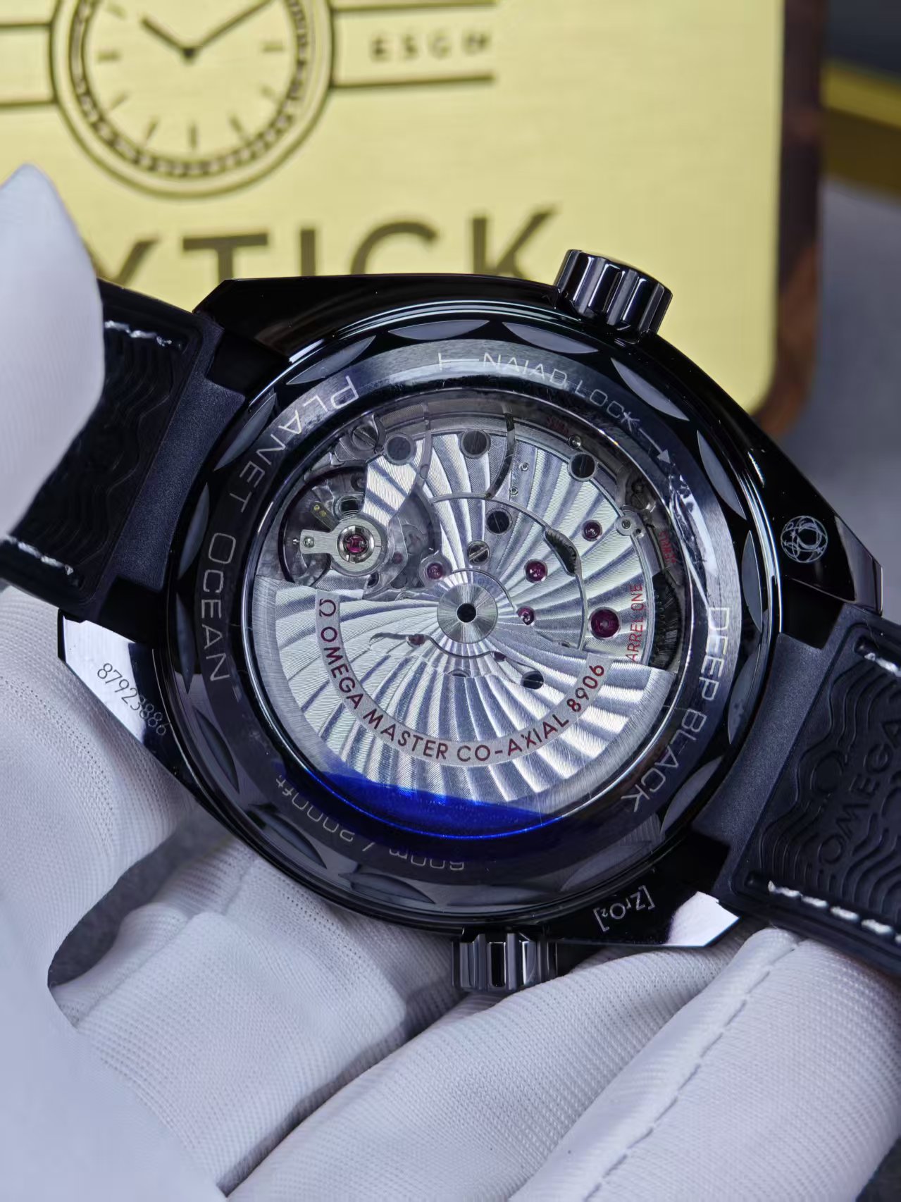 Super Clone 1:1 Omega Seamaster Planet Ocean GMT “Deep Black” Ceramic – 600M Diver / Dual Time / Rubber Strap