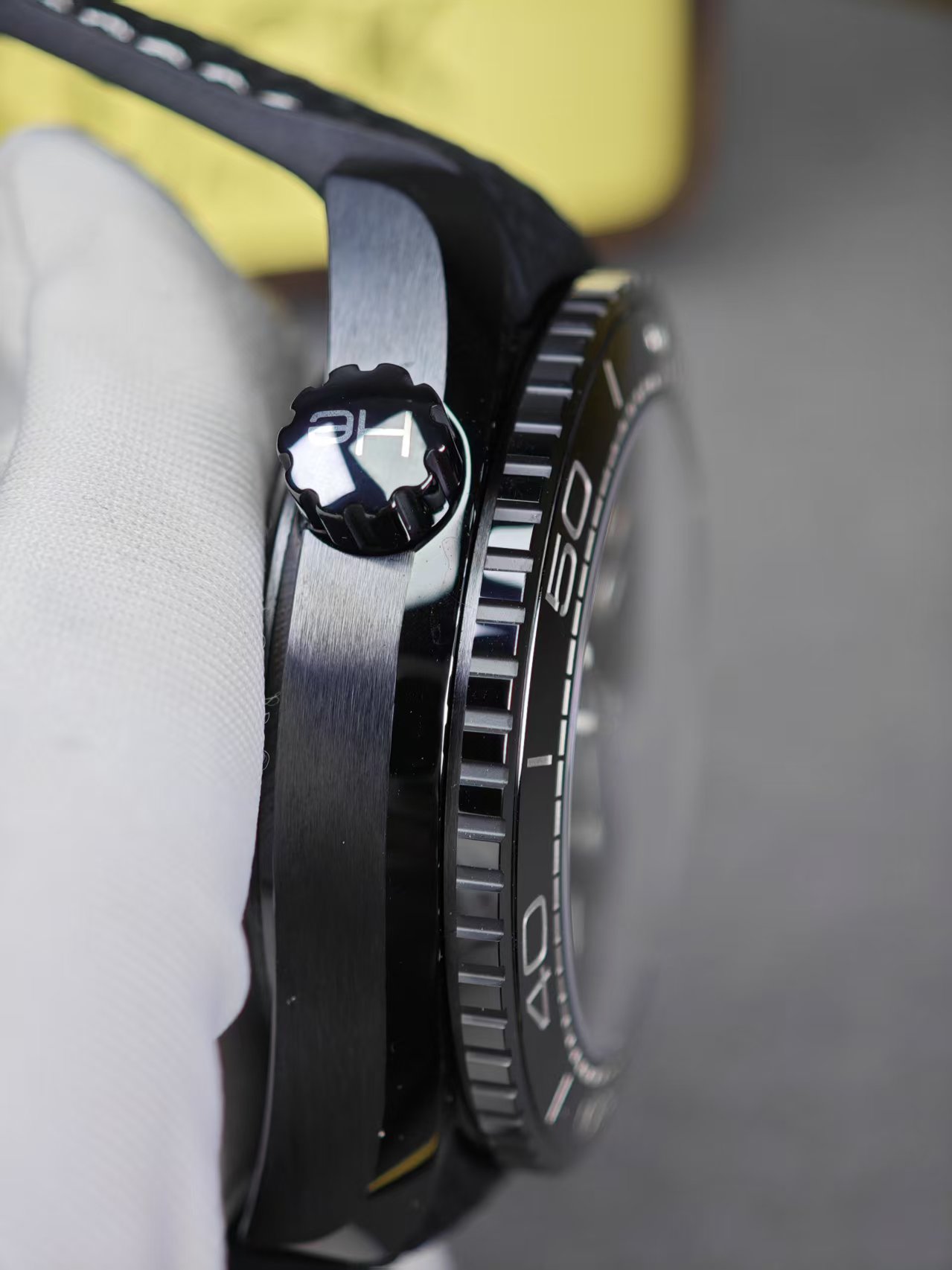 Super Clone 1:1 Omega Seamaster Planet Ocean GMT “Deep Black” Ceramic – 600M Diver / Dual Time / Rubber Strap