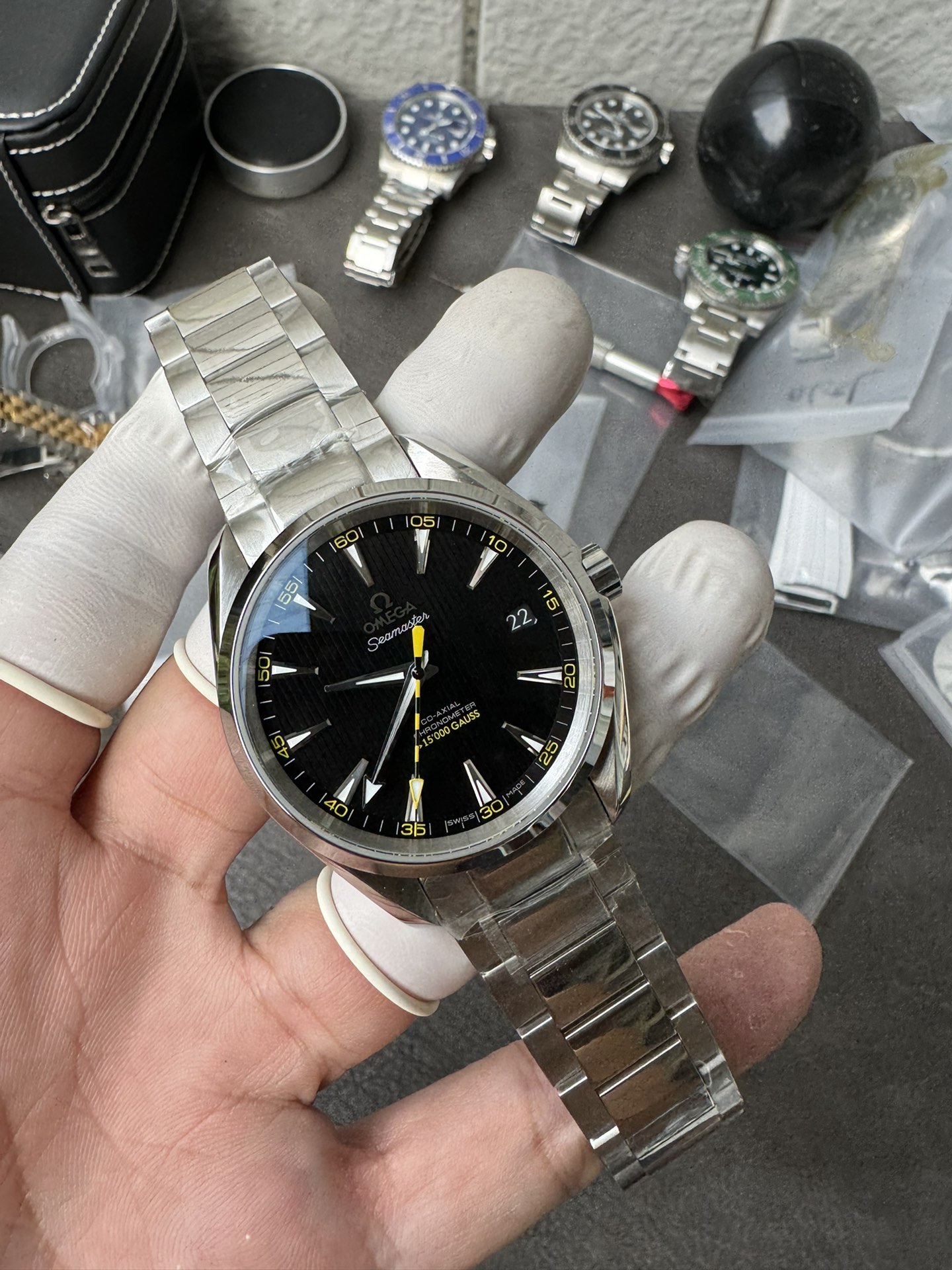 Super Clone 1:1 Omega Seamaster Aqua Terra 15000 Gauss Black Dial – Anti-Magnetic Watch