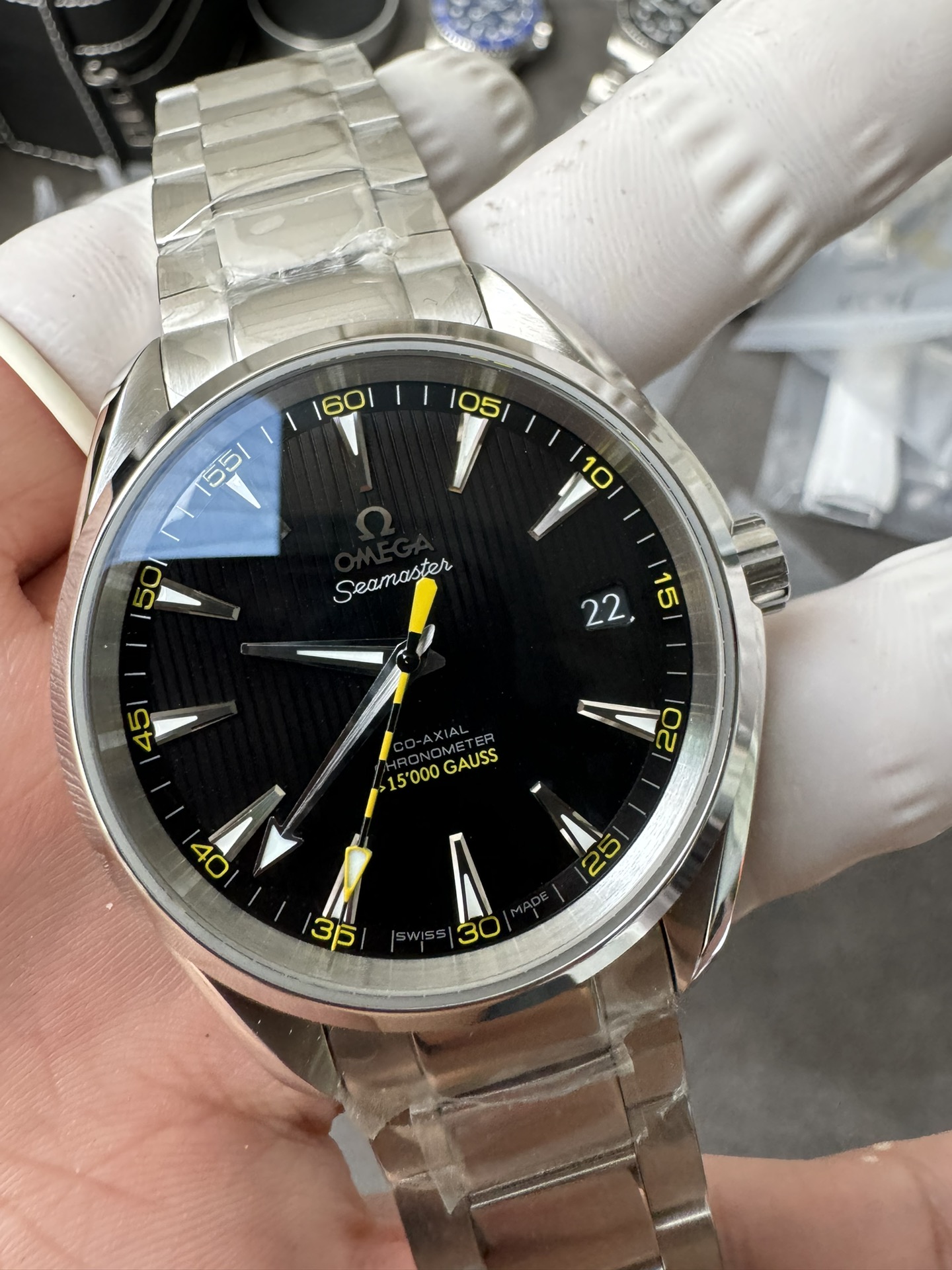 Super Clone 1:1 Omega Seamaster Aqua Terra 15000 Gauss Black Dial – Anti-Magnetic Watch