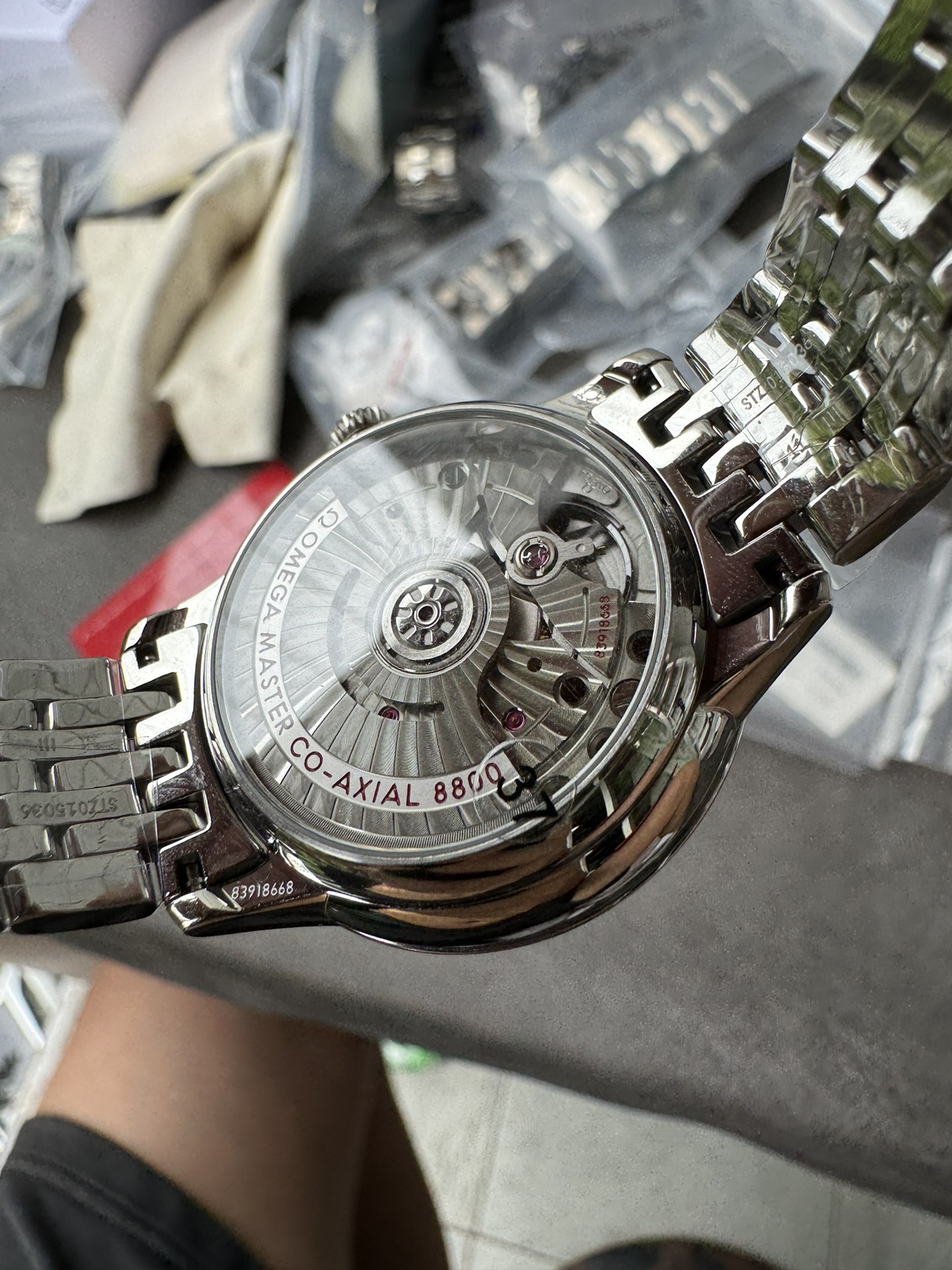 Super Clone 1:1 Omega De Ville Ladies Co-Axial Master Chronometer – Silver Textured Dial Stainless Steel Watch