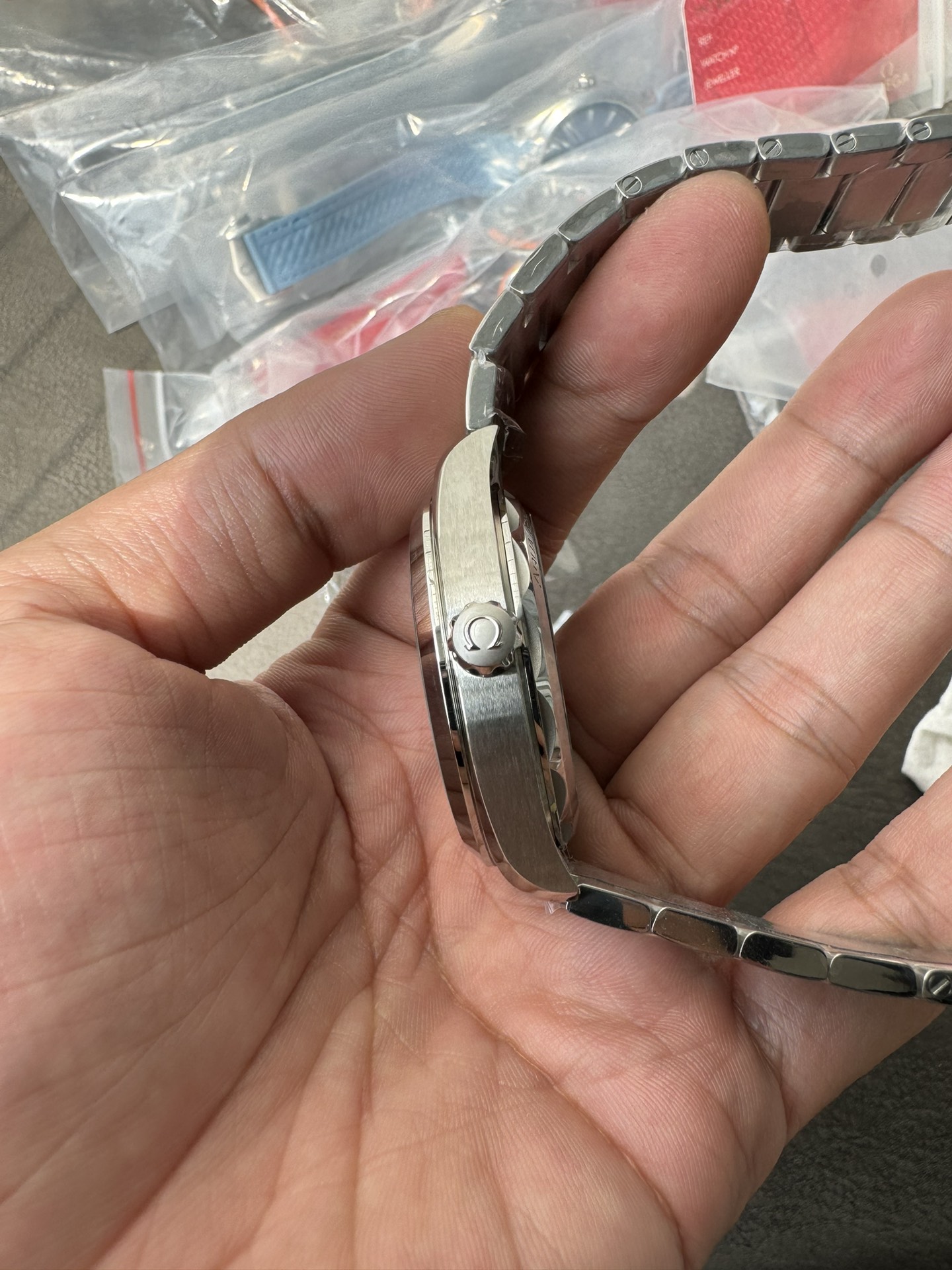 Super Clone 1:1 Omega Seamaster Aqua Terra – Black Green Dial / Stainless Steel Bracelet / Date Display