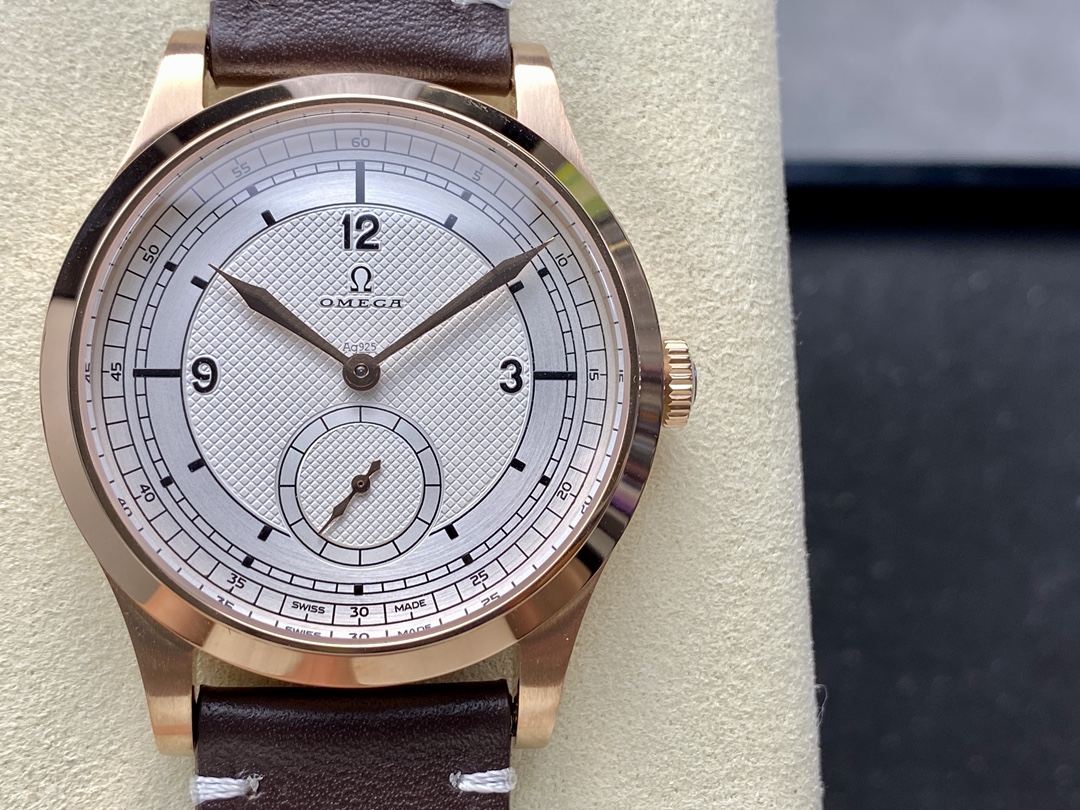 Super Clone 1:1 Omega De Ville Small Seconds Rose Gold Dress Watch