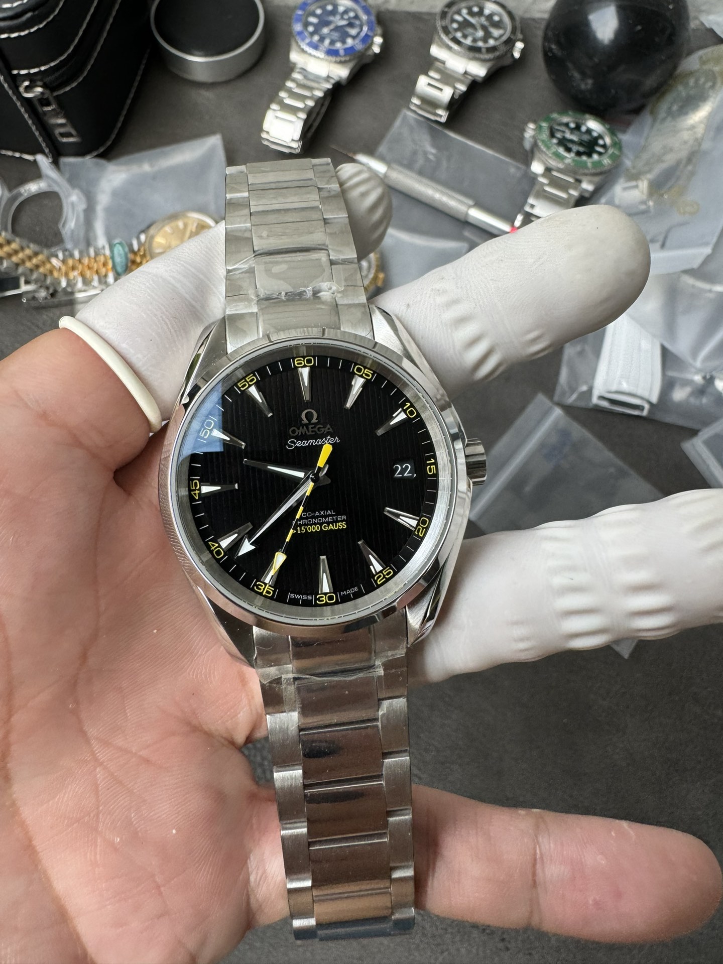 Super Clone 1:1 Omega Seamaster Aqua Terra 15000 Gauss Black Dial – Anti-Magnetic Watch