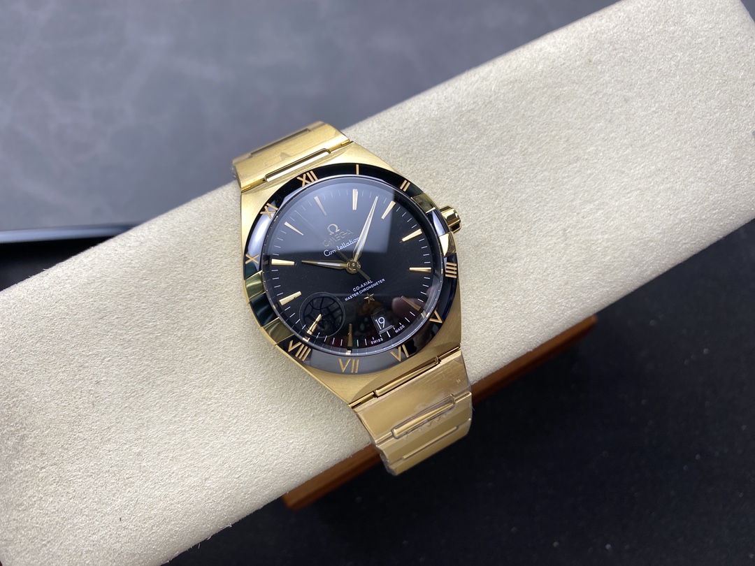 Super Clone 1:1 Omega Constellation Black Dial Gold Watch – Master Chronometer