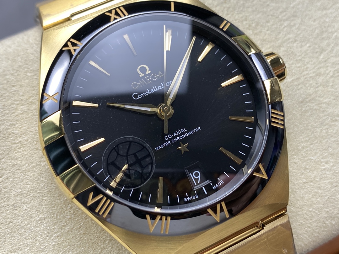 Super Clone 1:1 Omega Constellation Black Dial Gold Watch – Master Chronometer