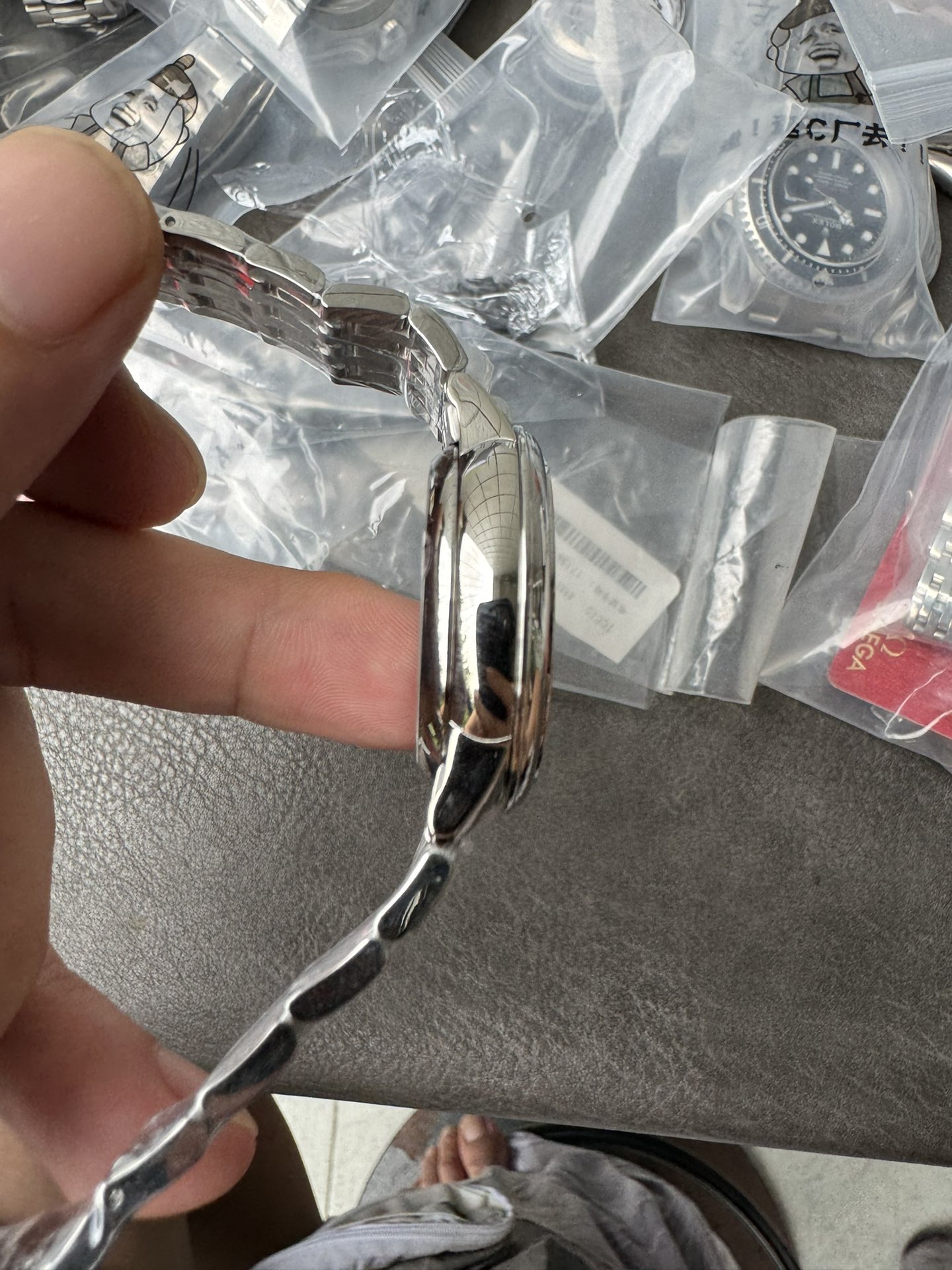 Super Clone 1:1 Omega De Ville Ladies Co-Axial Master Chronometer – Silver Textured Dial Stainless Steel Watch