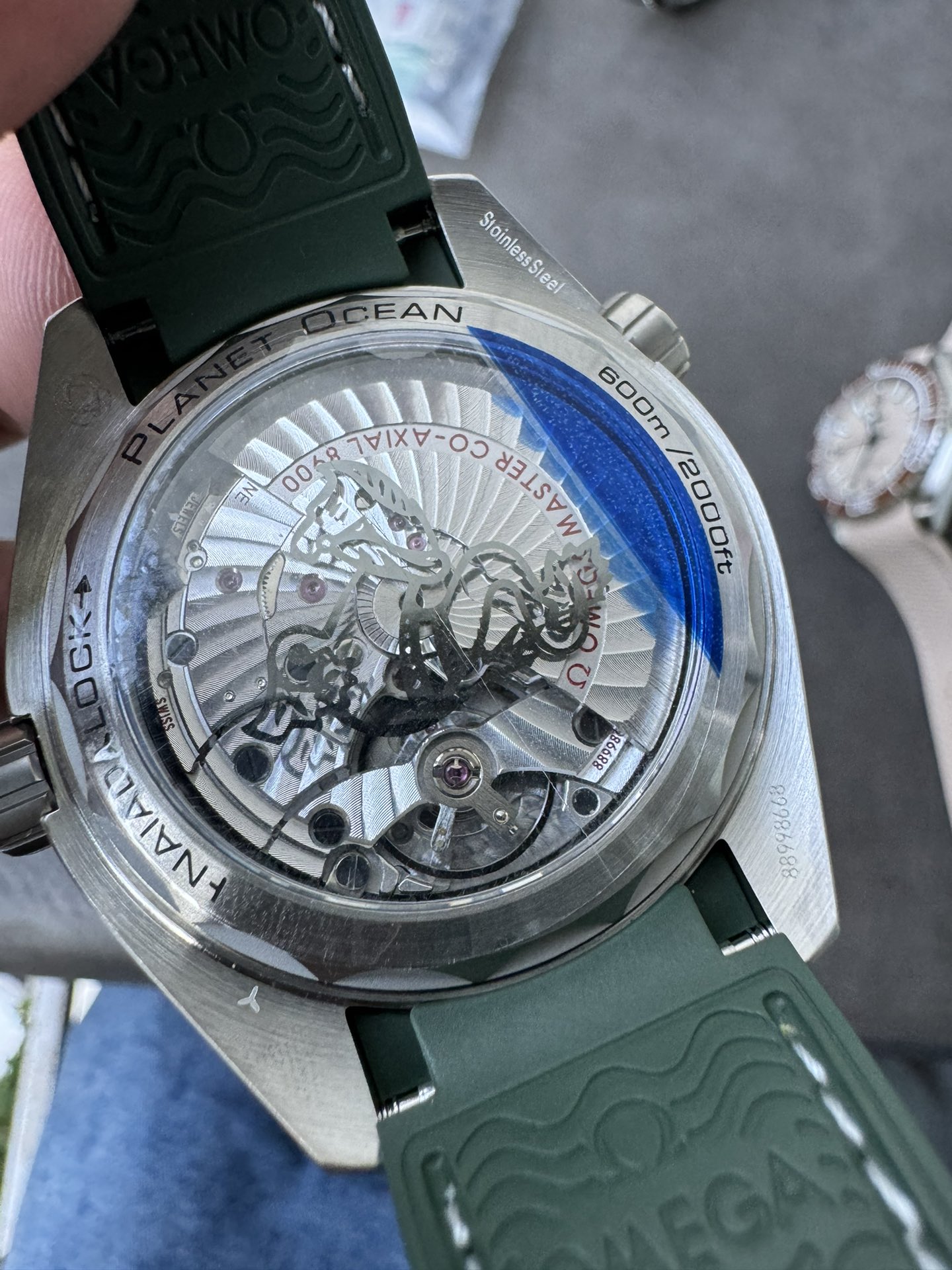 Super Clone 1:1 Omega Seamaster Planet Ocean 600M Green Bezel Silver Dial Diver Watch