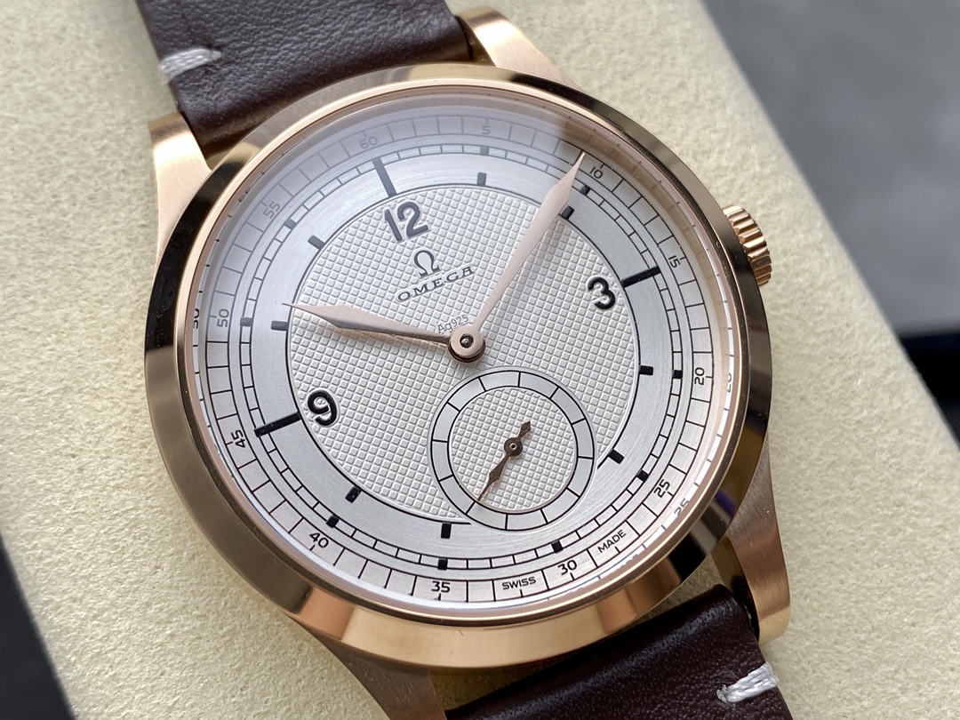 Super Clone 1:1 Omega De Ville Small Seconds Rose Gold Dress Watch