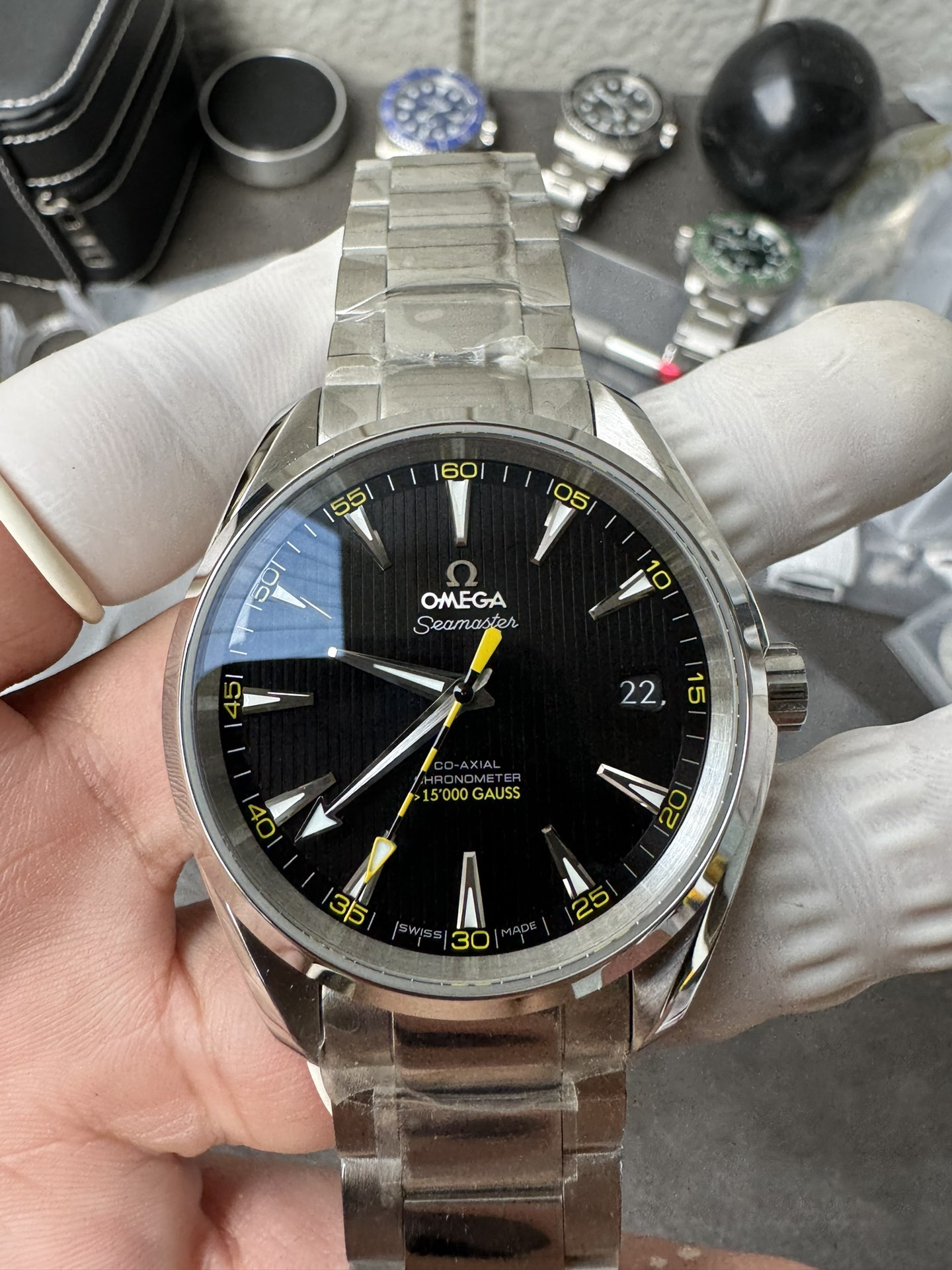 Super Clone 1:1 Omega Seamaster Aqua Terra 15000 Gauss Black Dial – Anti-Magnetic Watch