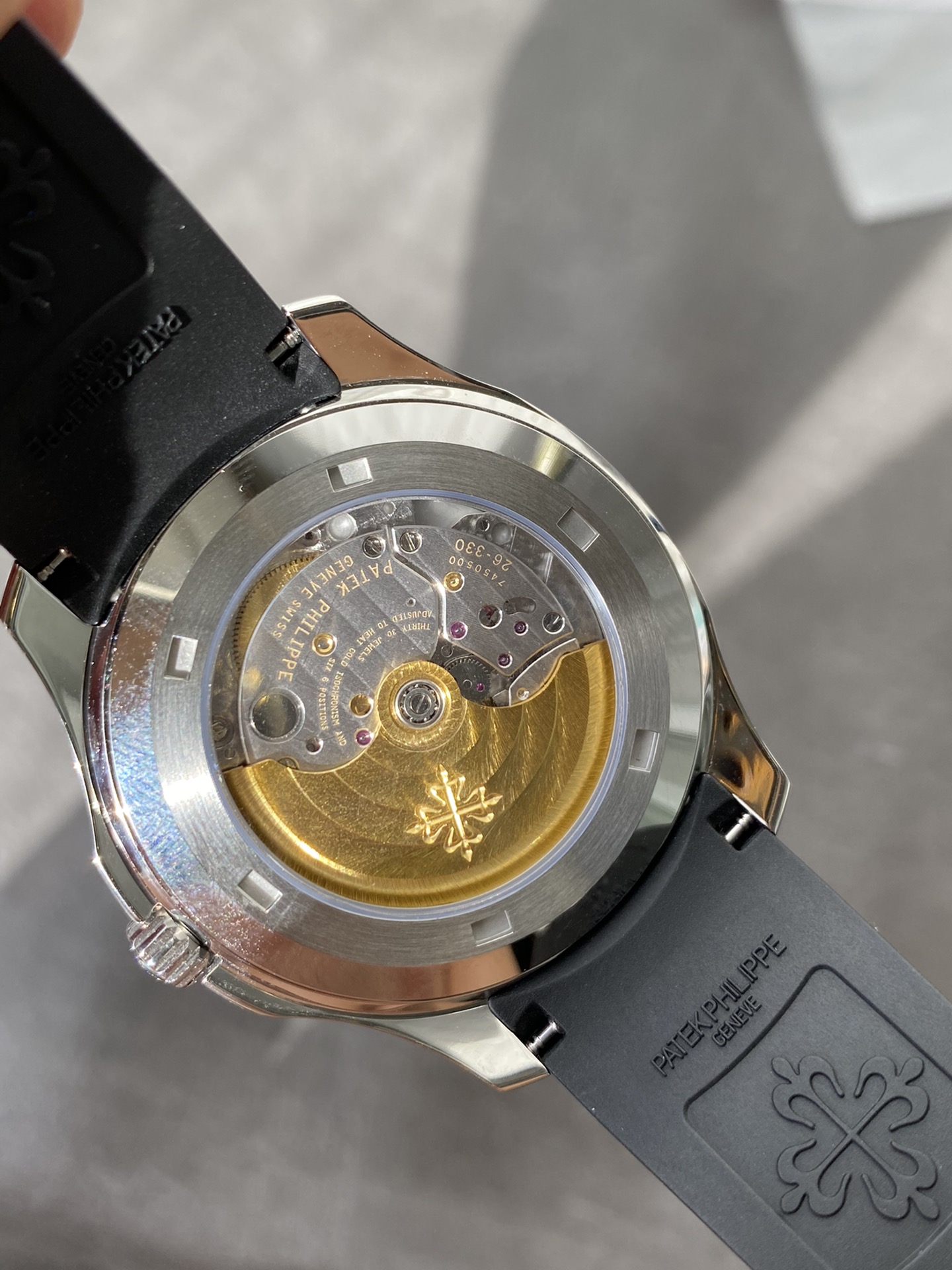 Super Clone 1:1 Patek Philippe Aquanaut Black Dial – Stainless Steel Case / Black Rubber Strap