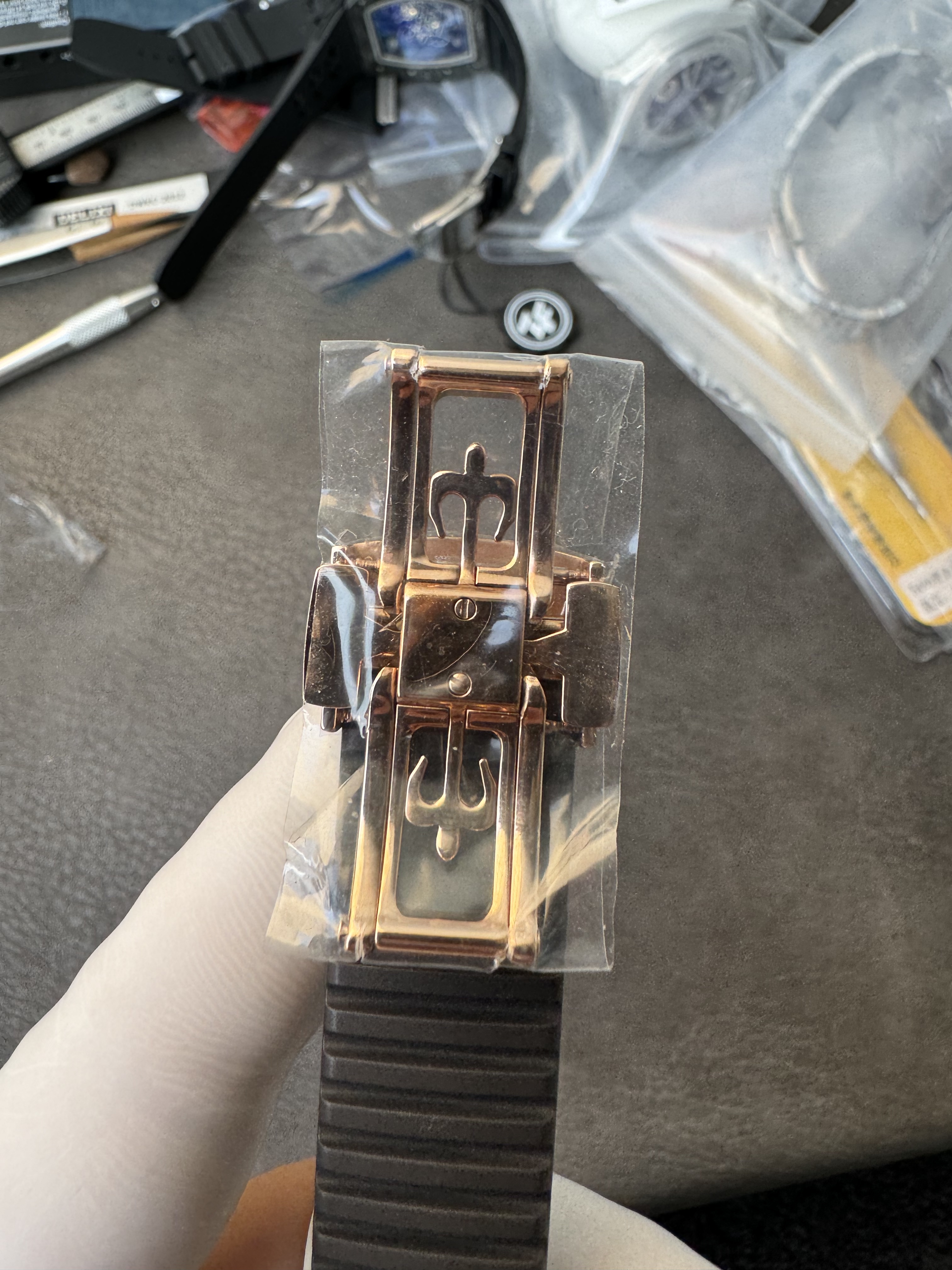 Super Clone 1:1 Patek Philippe Aquanaut 5167R – Rose Gold Case / Black Dial / Rubber Strap