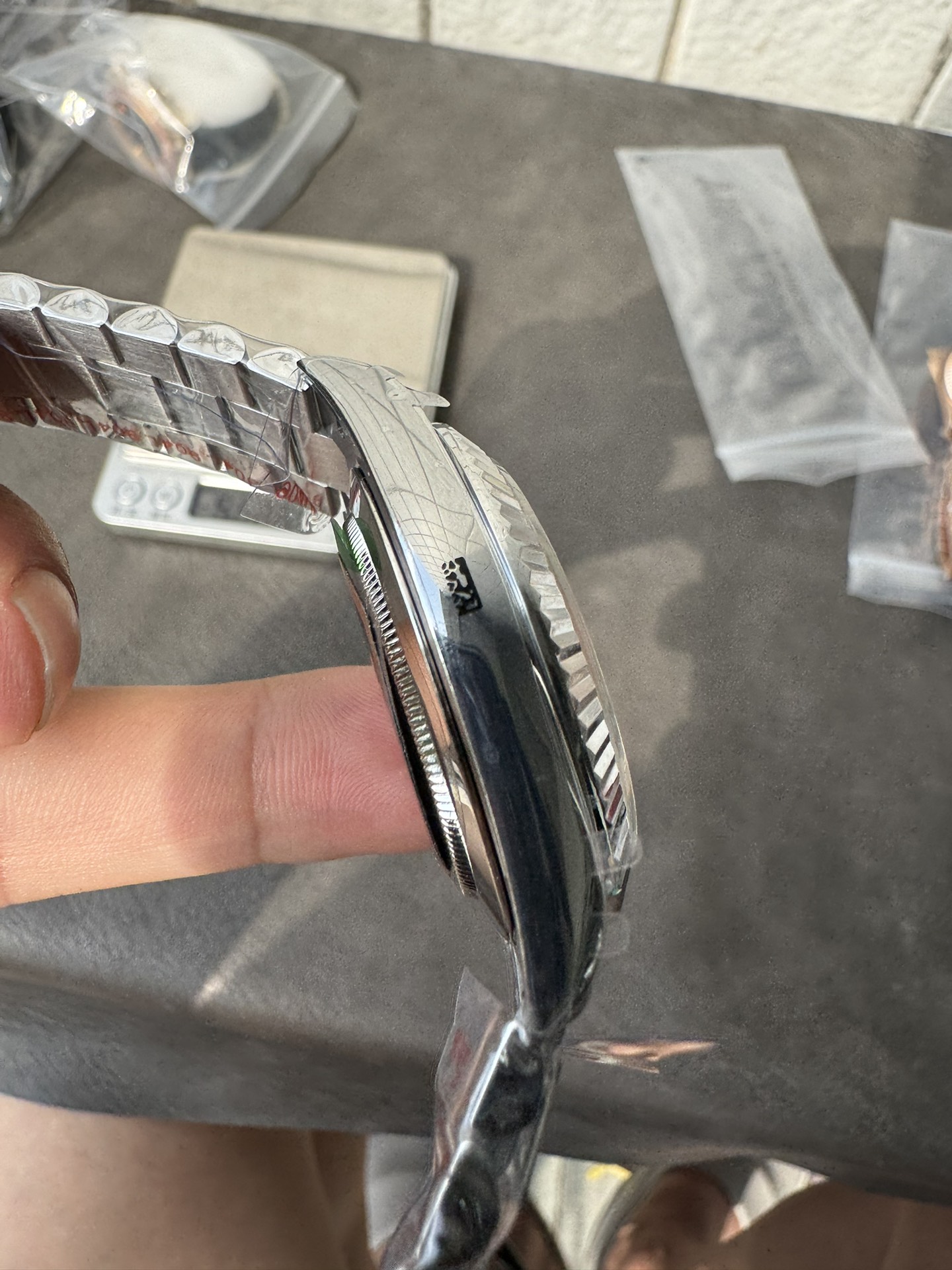 Super Clone Rolex 1:1 Day-Date 40 228239 Olive Green Roman Dial White Gold Watch