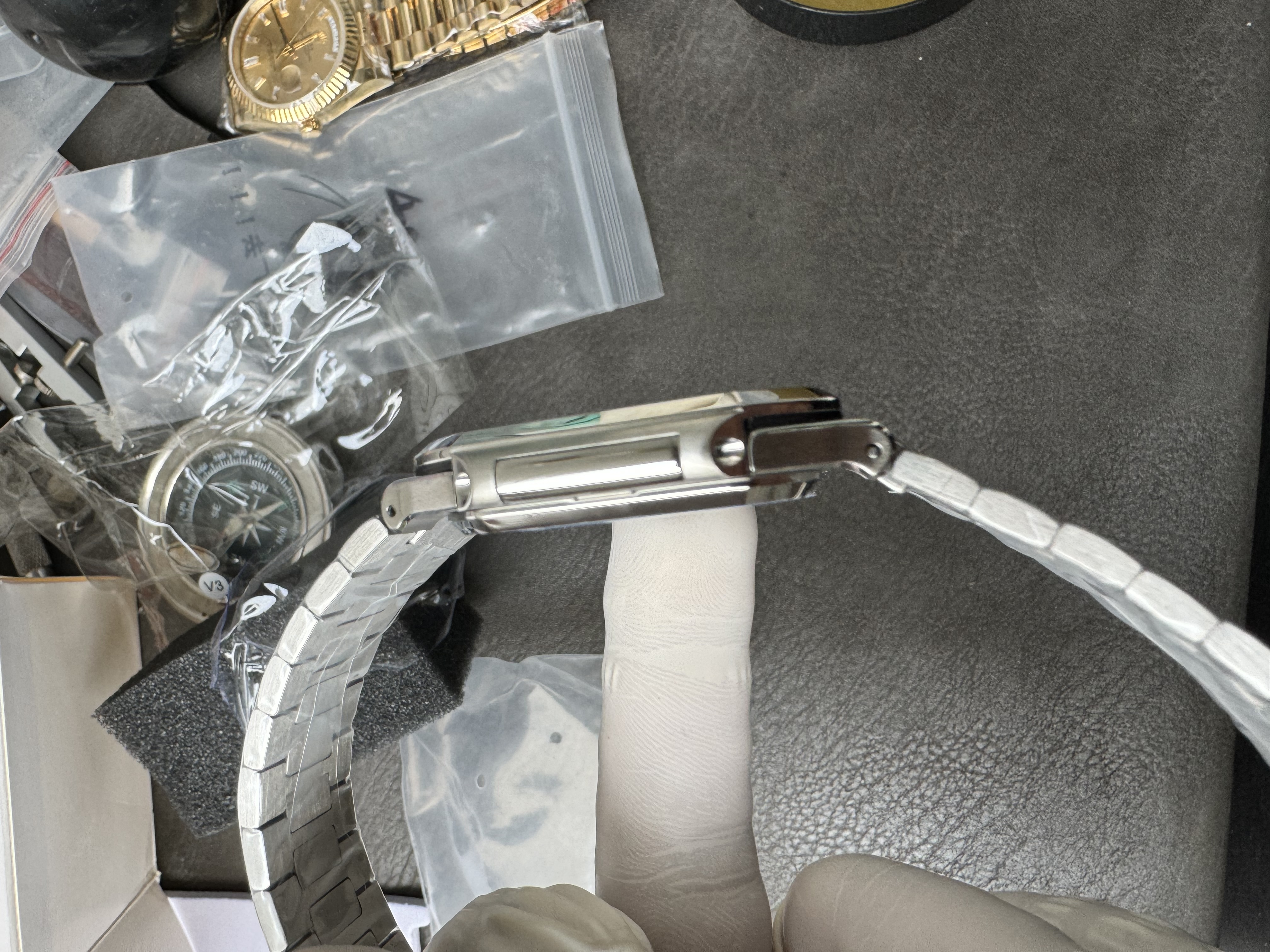 Super Clone 1:1 Patek Philippe 5821 Green Dial / Full Stainless Steel Bracelet / Date Display