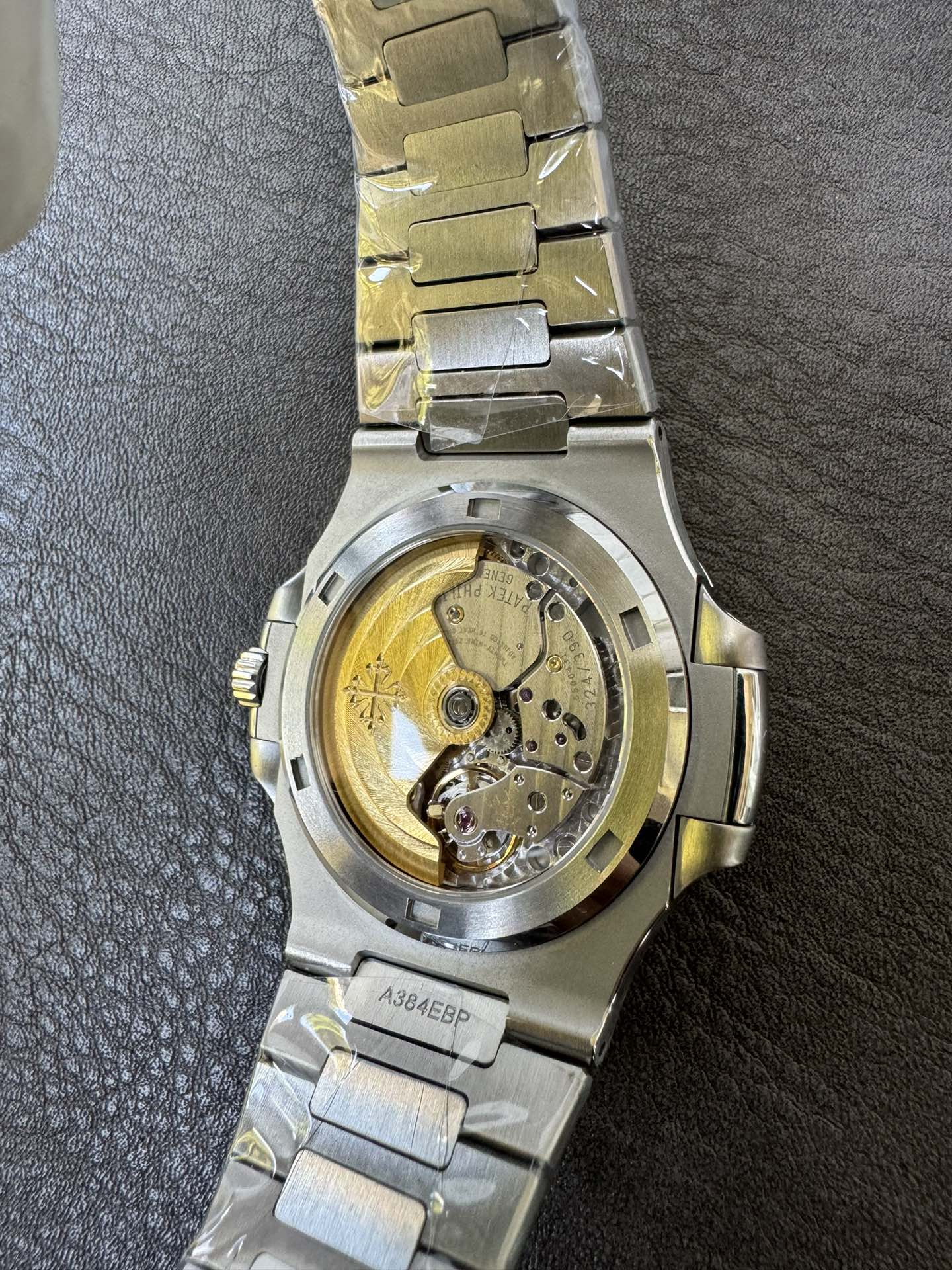 Super Clone 1:1 Patek Philippe Nautilus Date – Grey Gradient Dial / Blue Sapphire Bezel / Full Stainless Steel