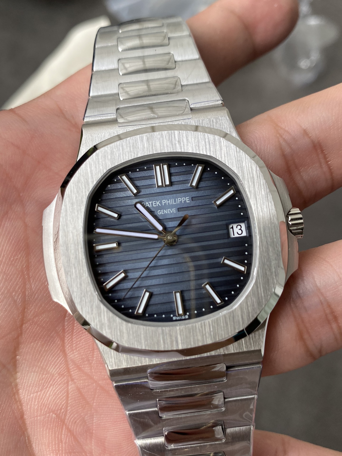 Super Clone 1:1 Patek Philippe Nautilus 5811 – Blue Dial / Full Stainless Steel