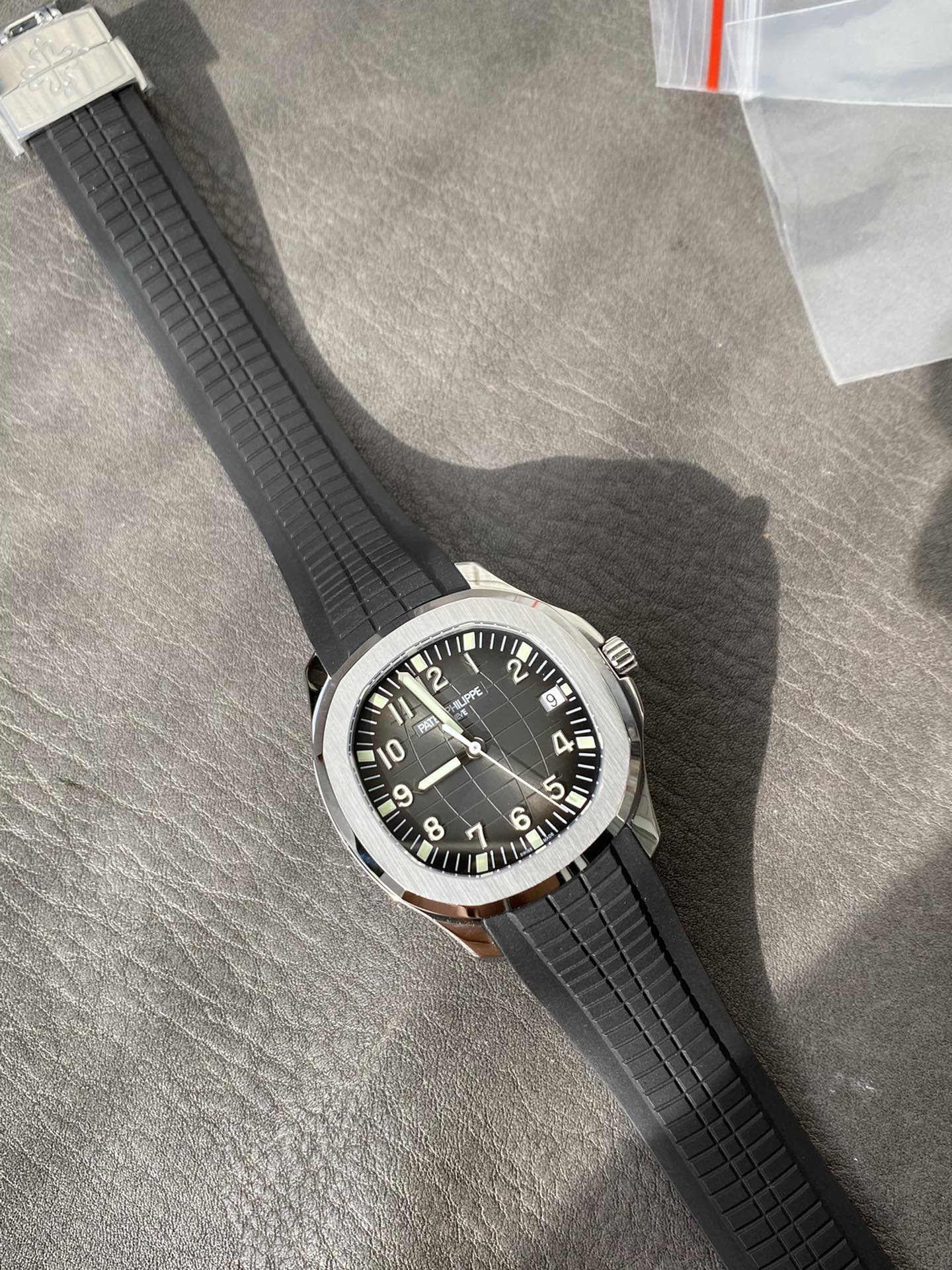 Super Clone 1:1 Patek Philippe Aquanaut Black Dial – Stainless Steel Case / Black Rubber Strap