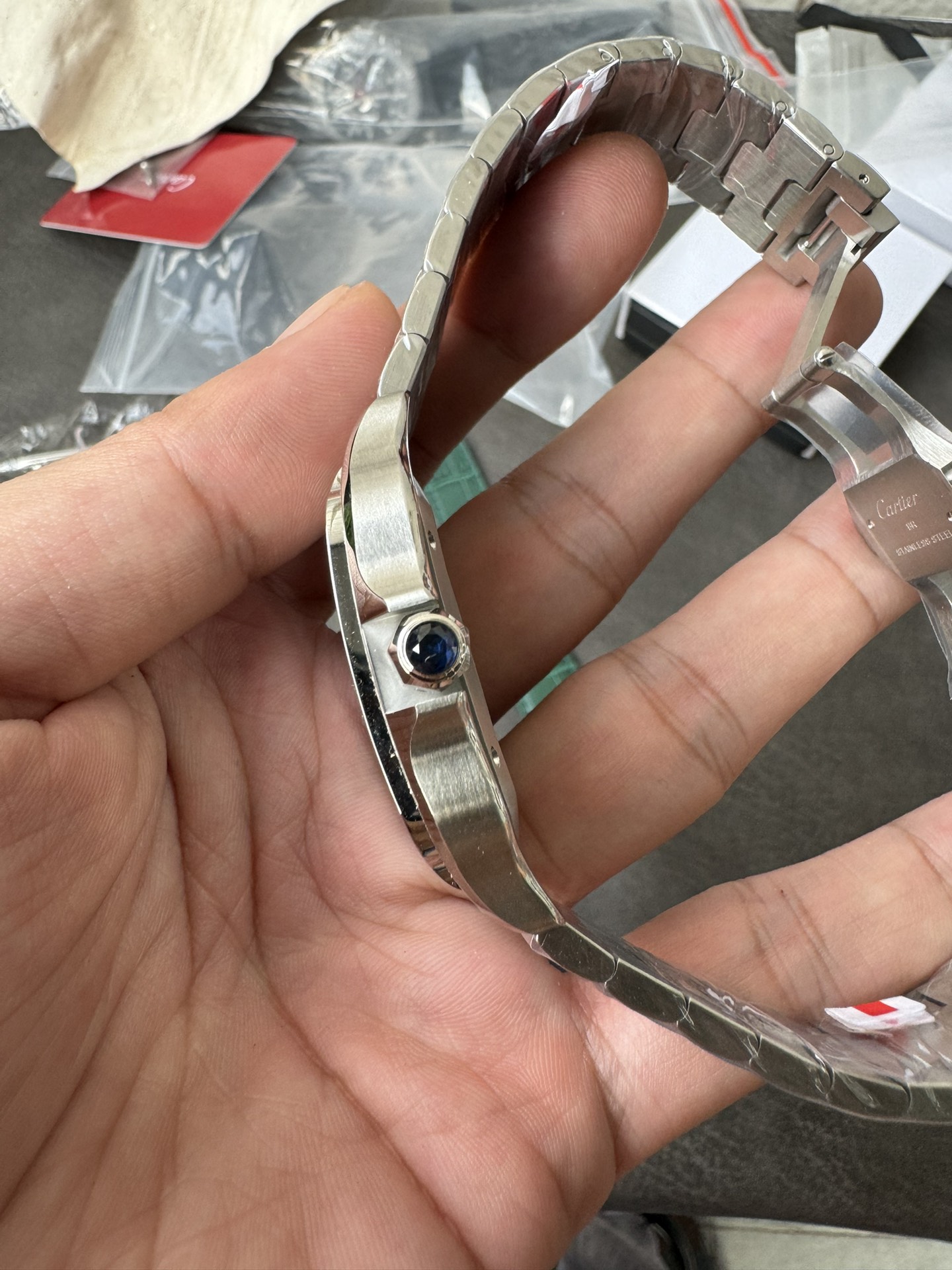 Super Clone 1:1 Cartier Santos-Dumont Automatic – Green Gradient Dial / Full Stainless Steel