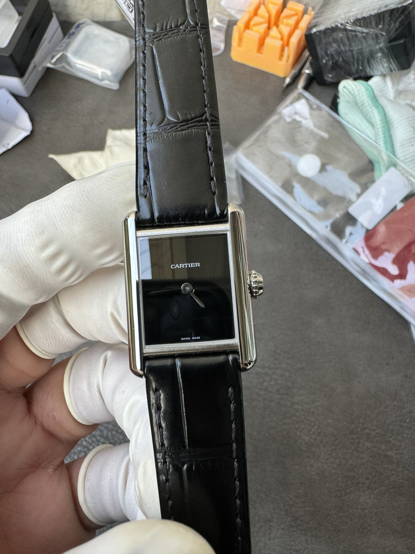 Super Clone 1:1 Cartier Tank Must Minimalist Black Face｜No Scale Minimalist Design