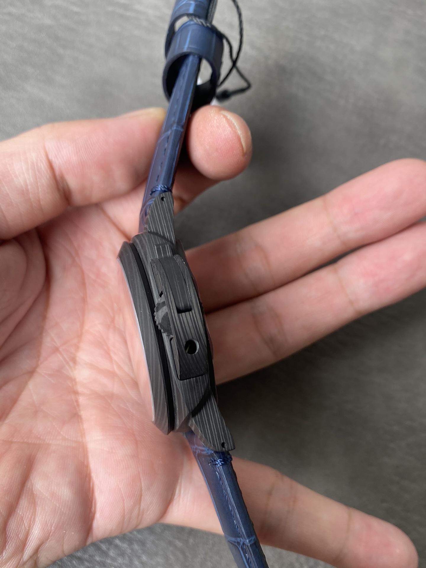 Super Clone 1:1 Panerai Luminor Marina PAM01664 – Carbotech / Blue Dial / Blue Leather Strap