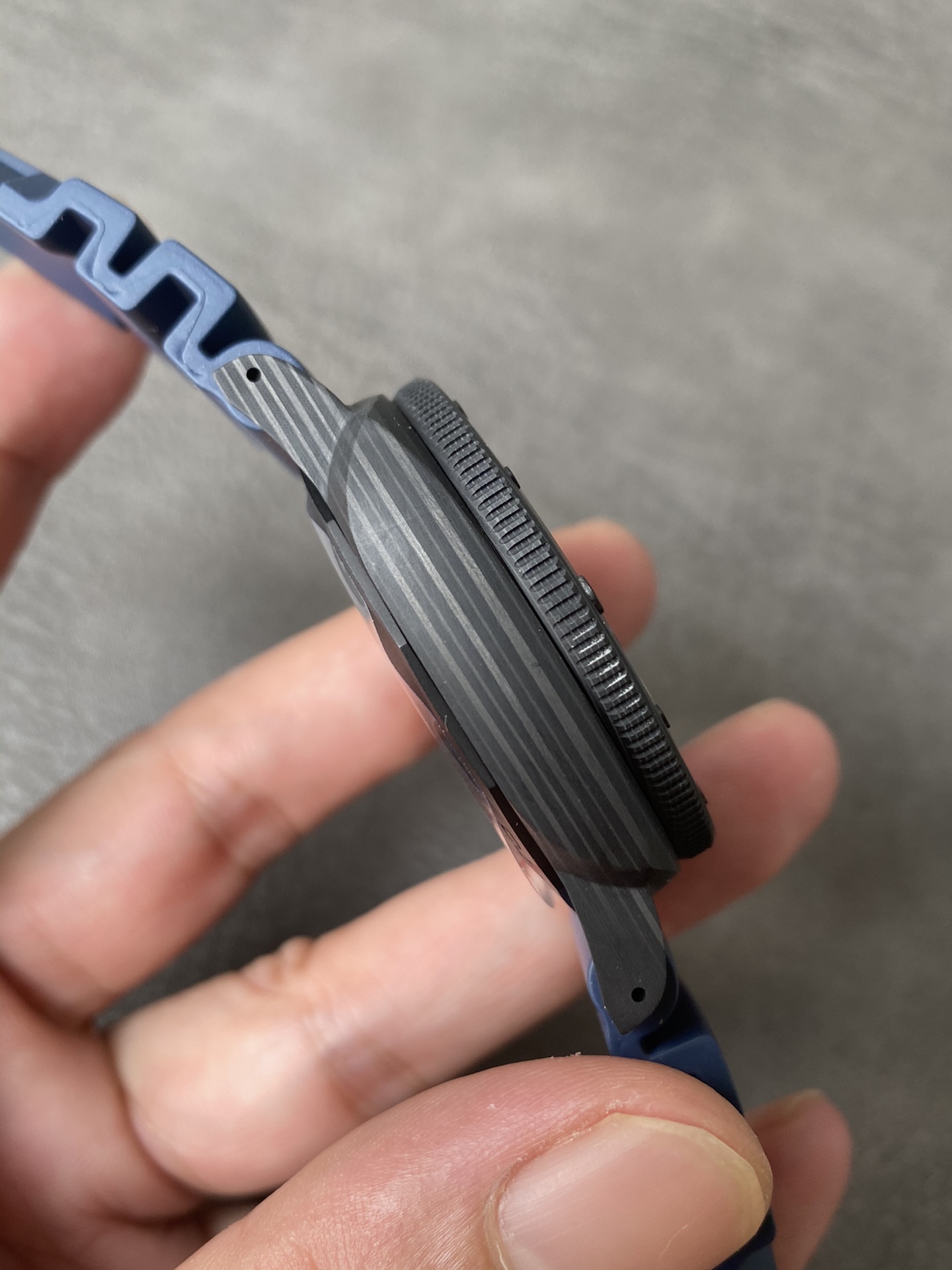 Super Clone 1:1 Panerai Submersible PAM01232 Carbotech – Blue Dial /  Blue Rubber Strap