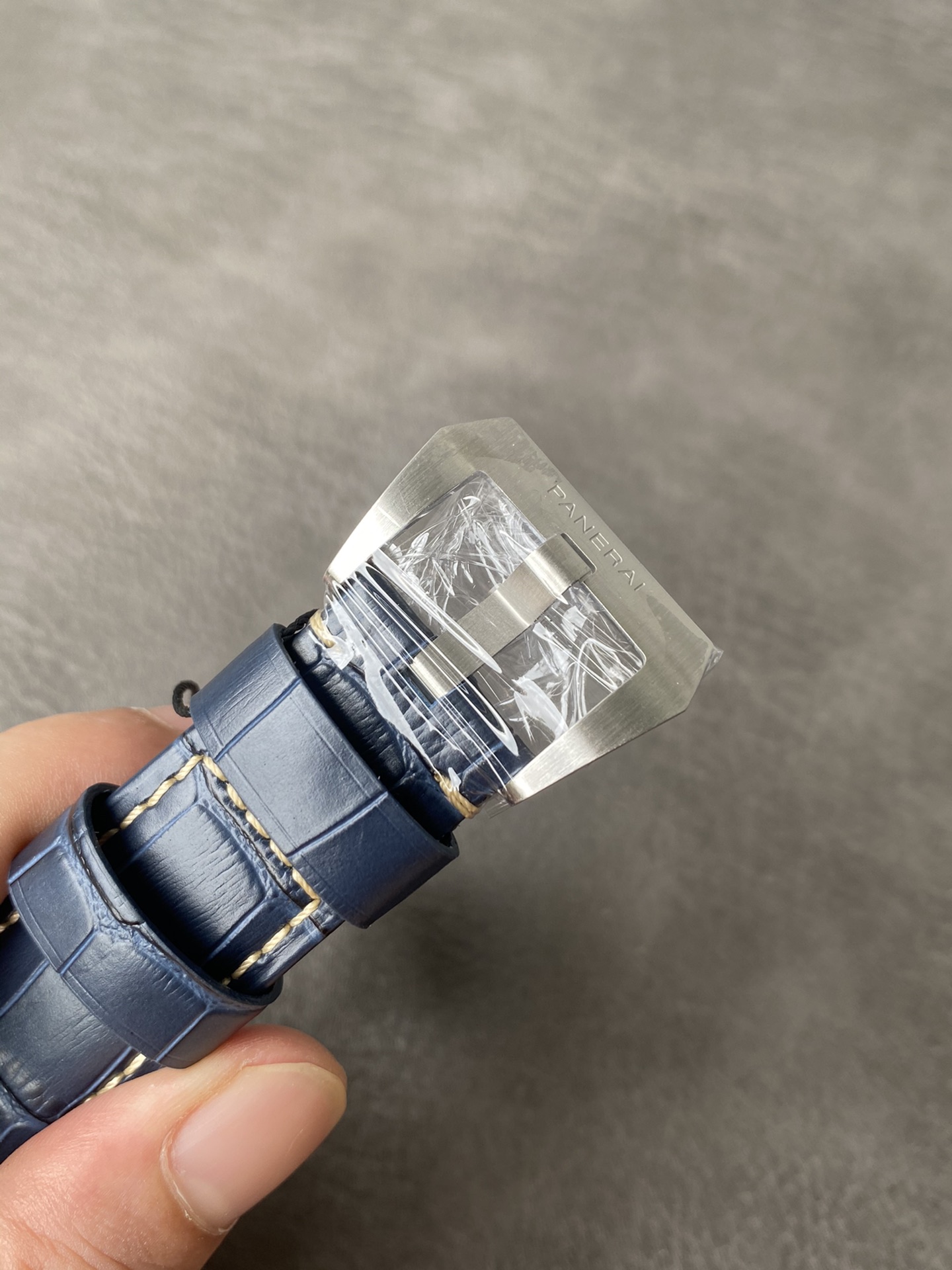 Super Clone 1:1 Panerai Luminor Marina PAM01313 – Blue Sunburst Dial / Stainless Steel Case / Blue Crocodile Leather Strap / 44mm