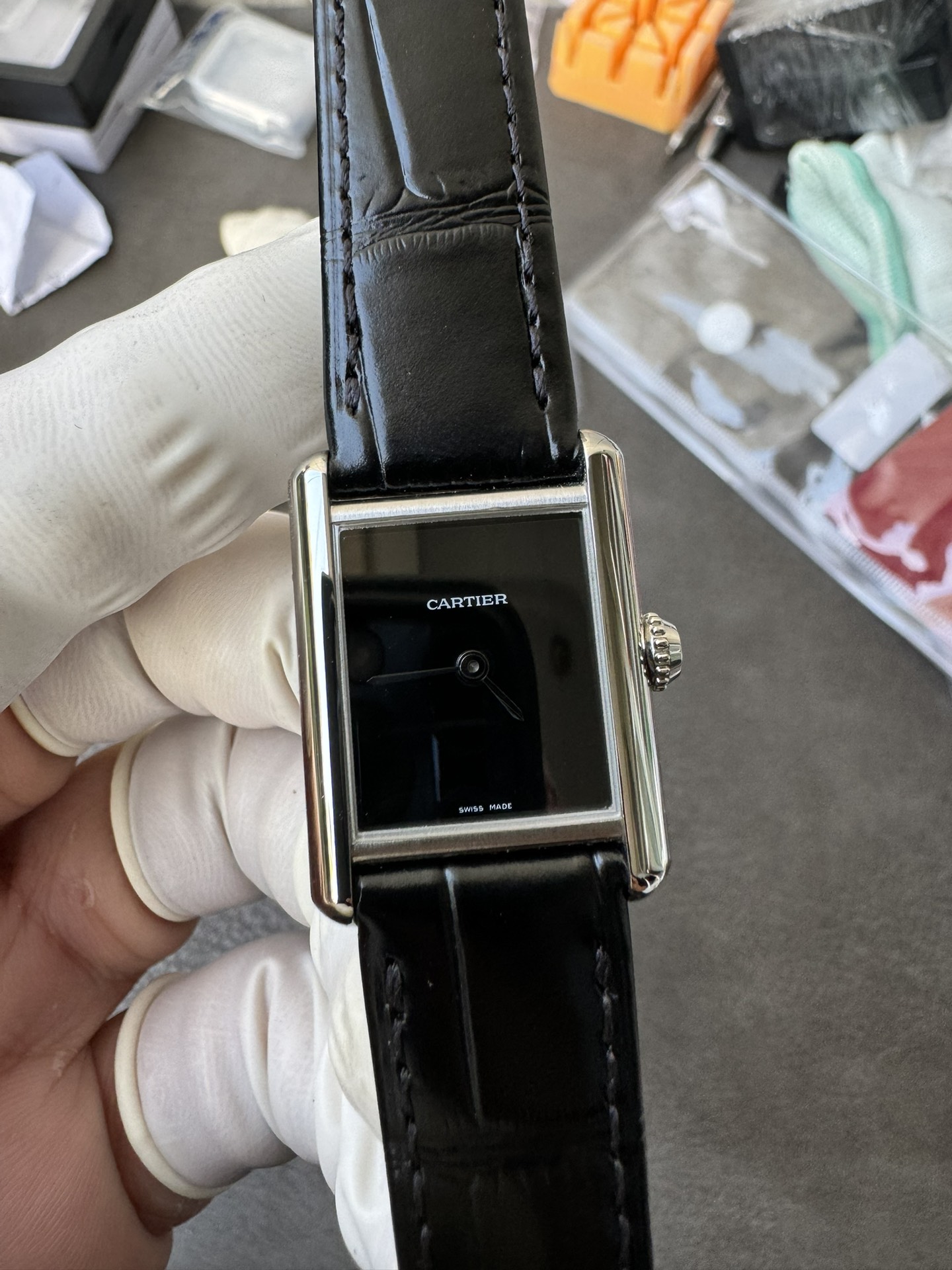 Super Clone 1:1 Cartier Tank Must Minimalist Black Face｜No Scale Minimalist Design