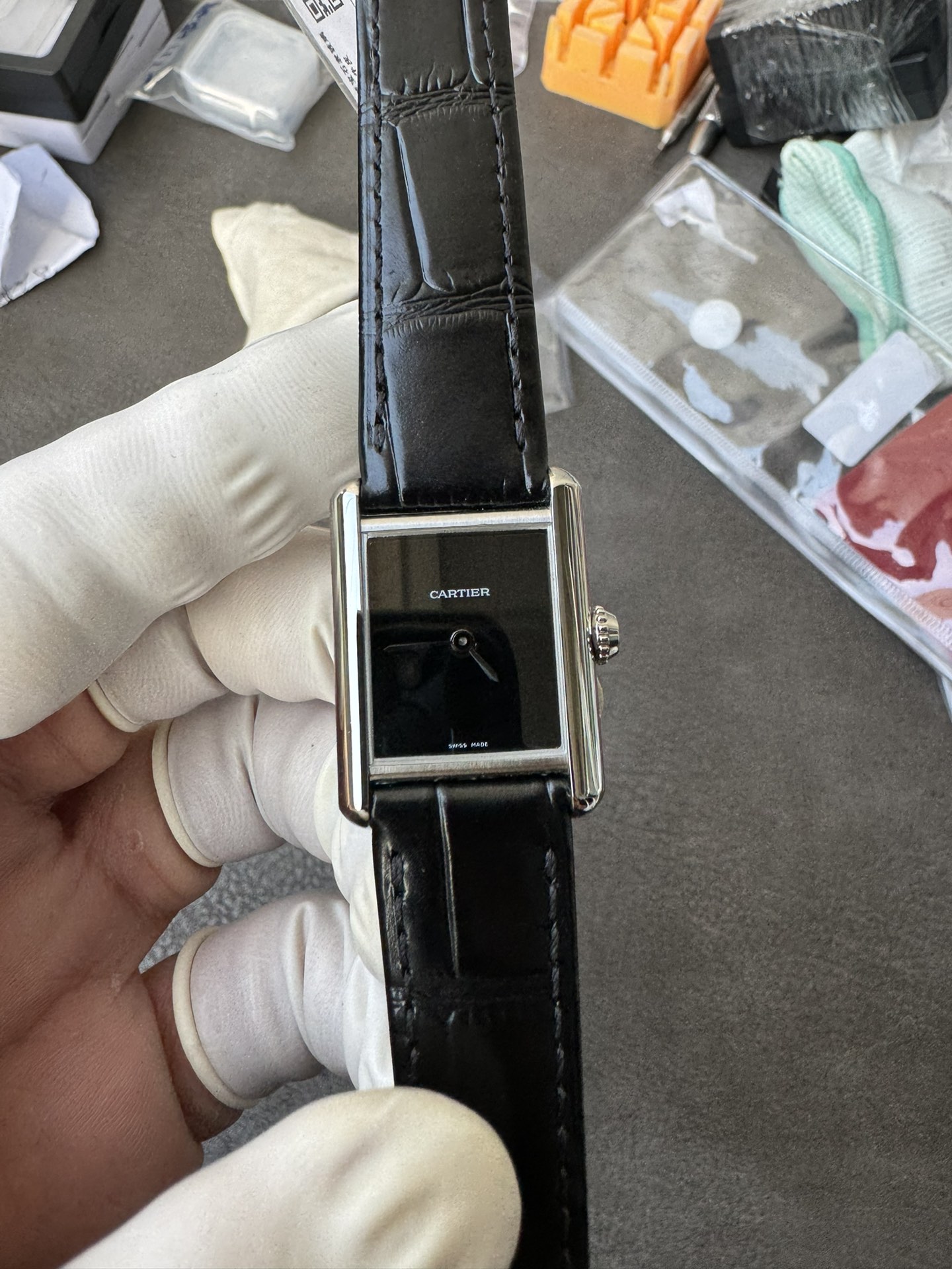 Super Clone 1:1 Cartier Tank Must Minimalist Black Face｜No Scale Minimalist Design