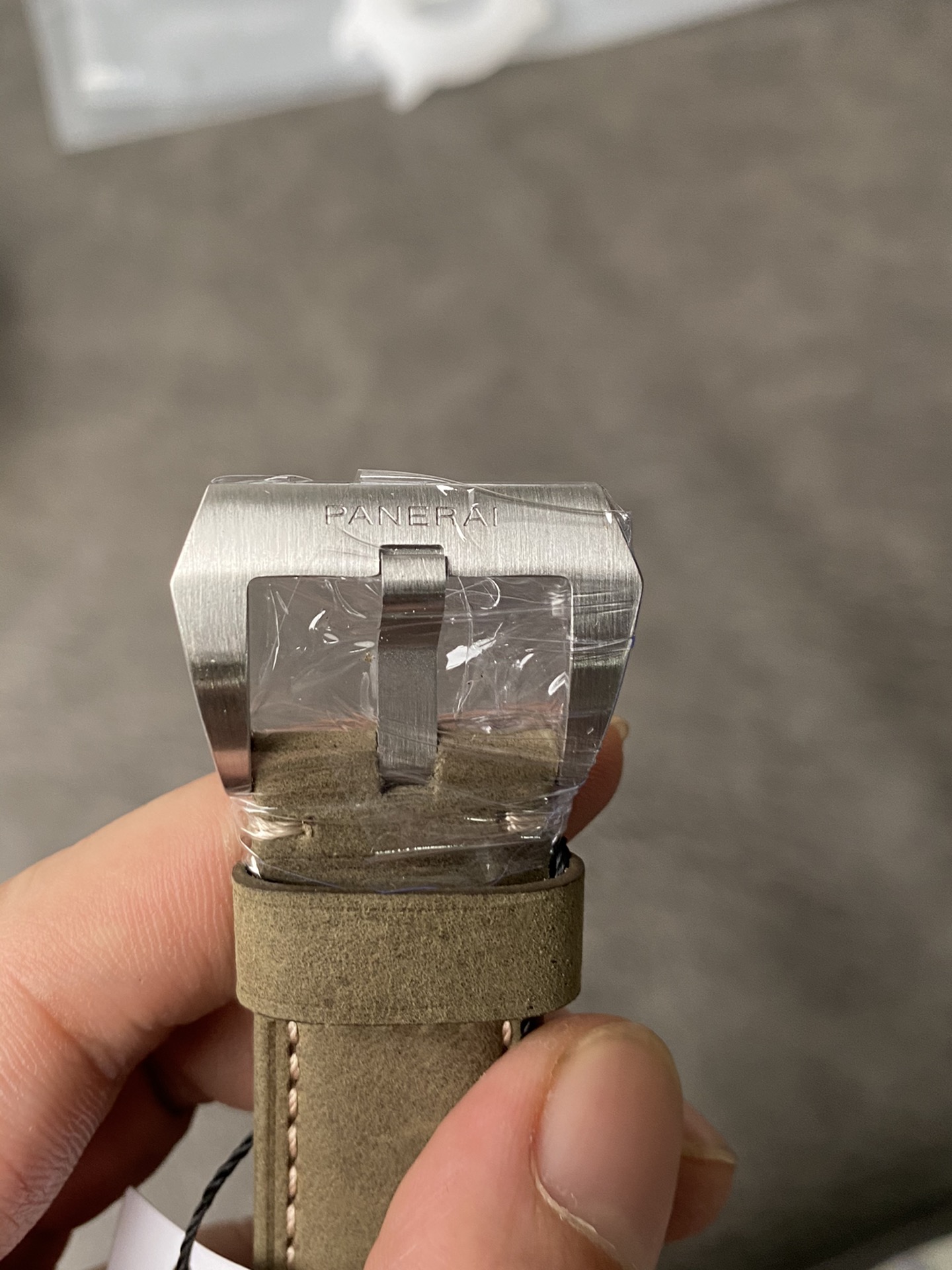 Super Clone 1:1 Panerai Luminor Marina PAM01314 – White Dial / Olive Green Strap / Stainless Steel