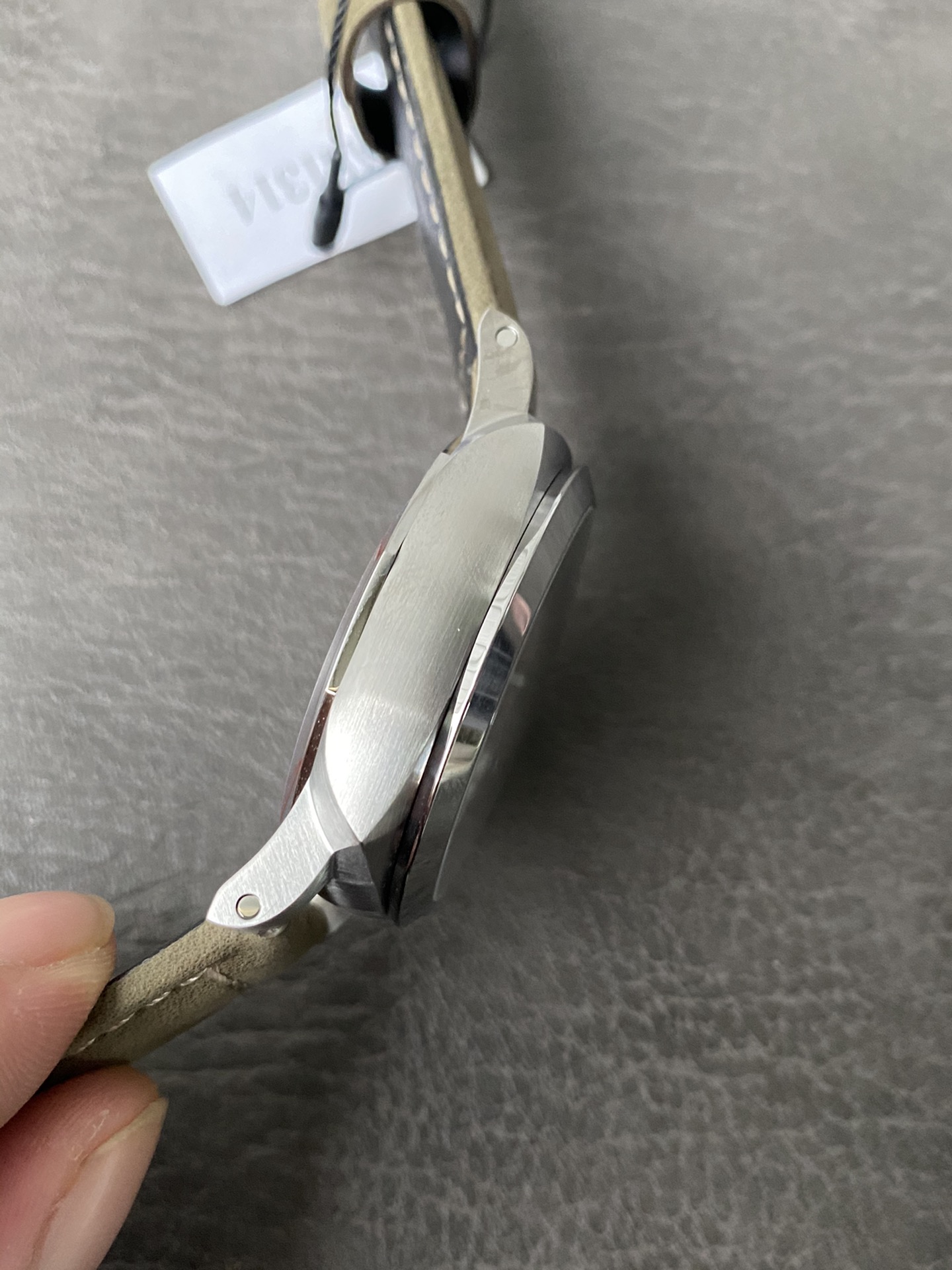 Super Clone 1:1 Panerai Luminor Marina PAM01314 – White Dial / Olive Green Strap / Stainless Steel