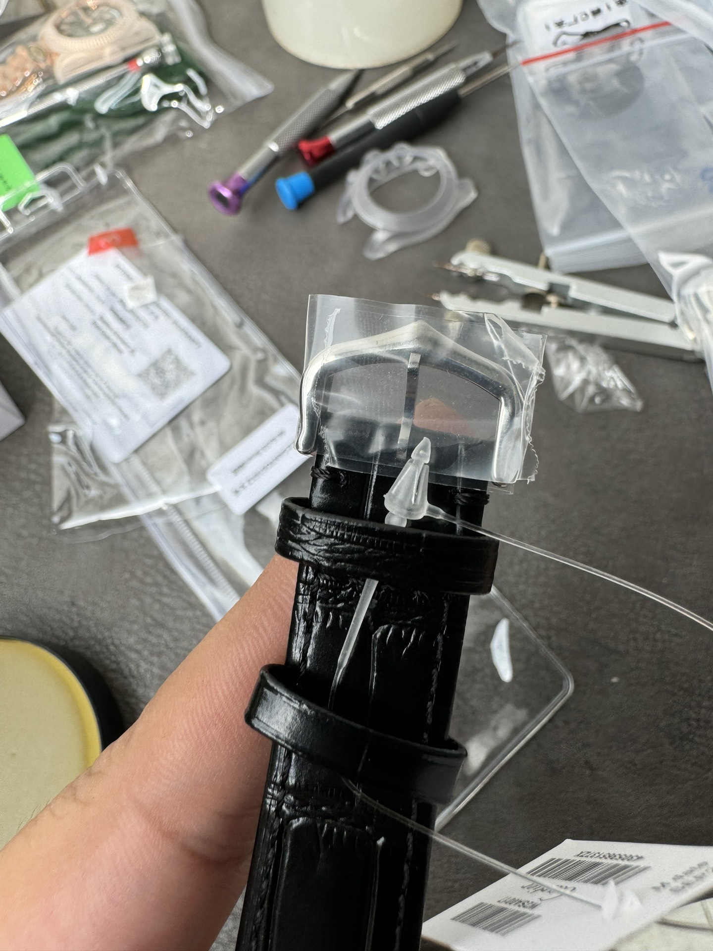 Super Clone 1:1 Cartier Santos-Dumont / Silver Sunburst Dial / Black Roman Numerals / Leather Strap