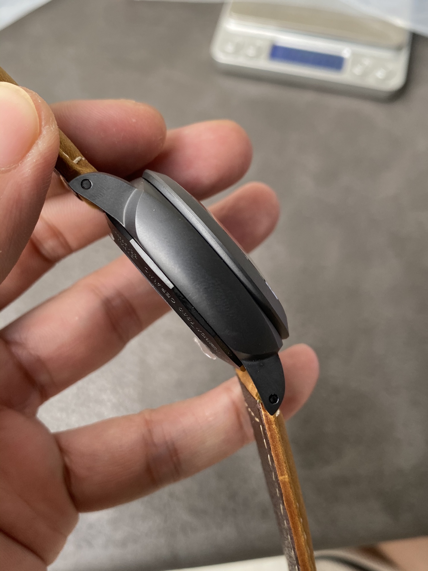 Super Clone 1:1 Panerai Luminor GMT PAM00441 – Black Ceramica Case / Tobacco Brown Leather Strap / 44mm