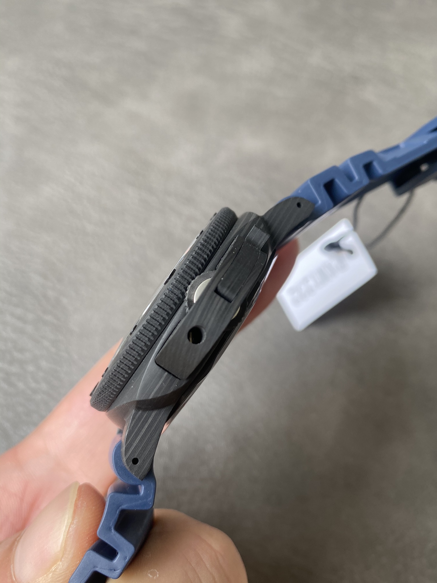 Super Clone 1:1 Panerai Submersible PAM01232 Carbotech – Blue Dial /  Blue Rubber Strap