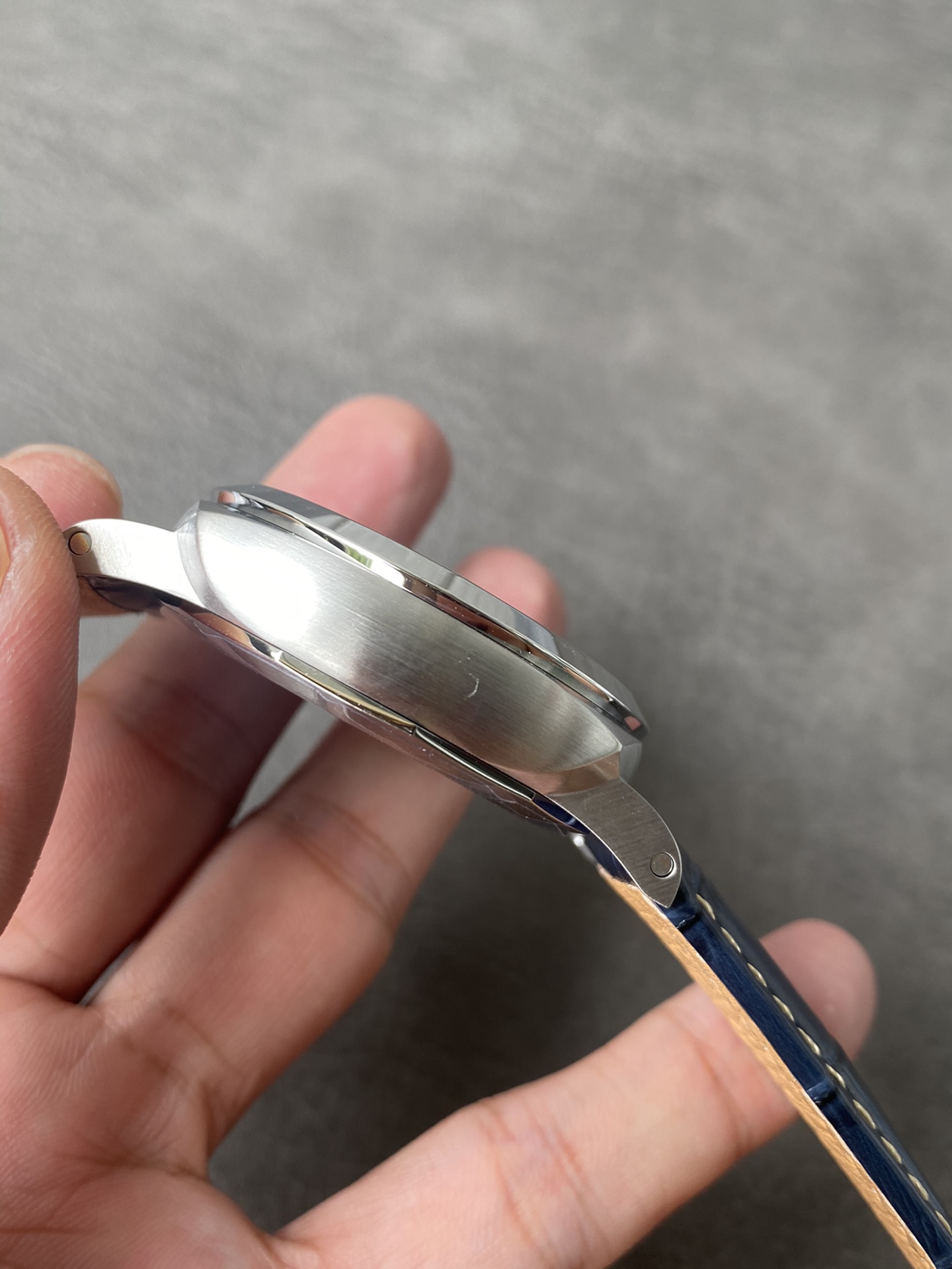 Super Clone 1:1 Panerai Luminor Marina PAM01313 – Blue Sunburst Dial / Stainless Steel Case / Blue Crocodile Leather Strap / 44mm