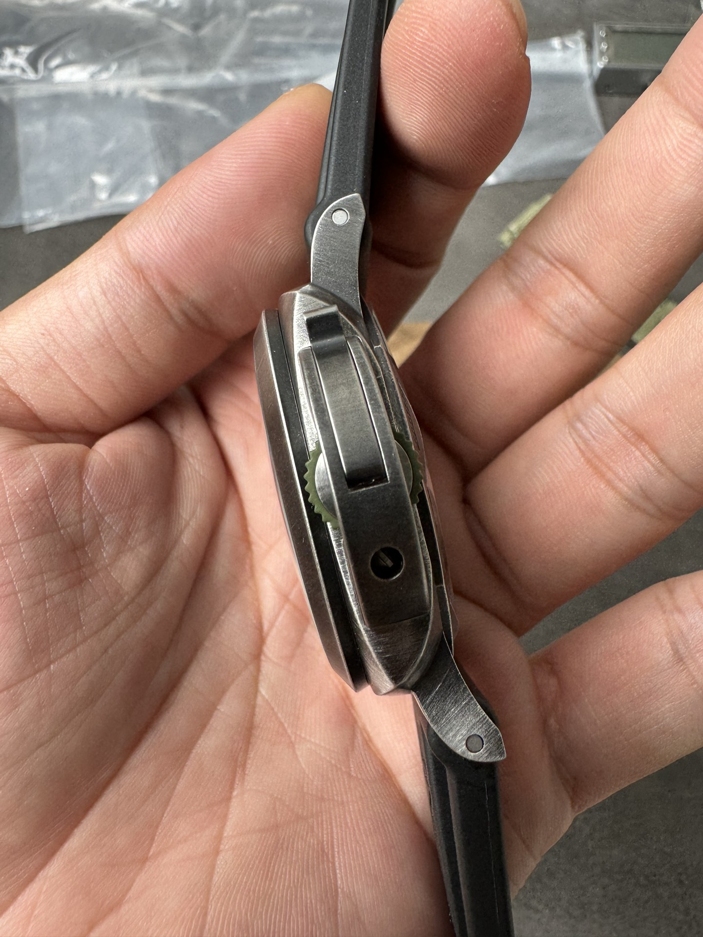 Super Clone 1:1 Panerai Luminor Marina PAM1412 – Navy SEALs Edition / 44mm / Sandblasted Case / Black Rubber Strap + Extra Strap