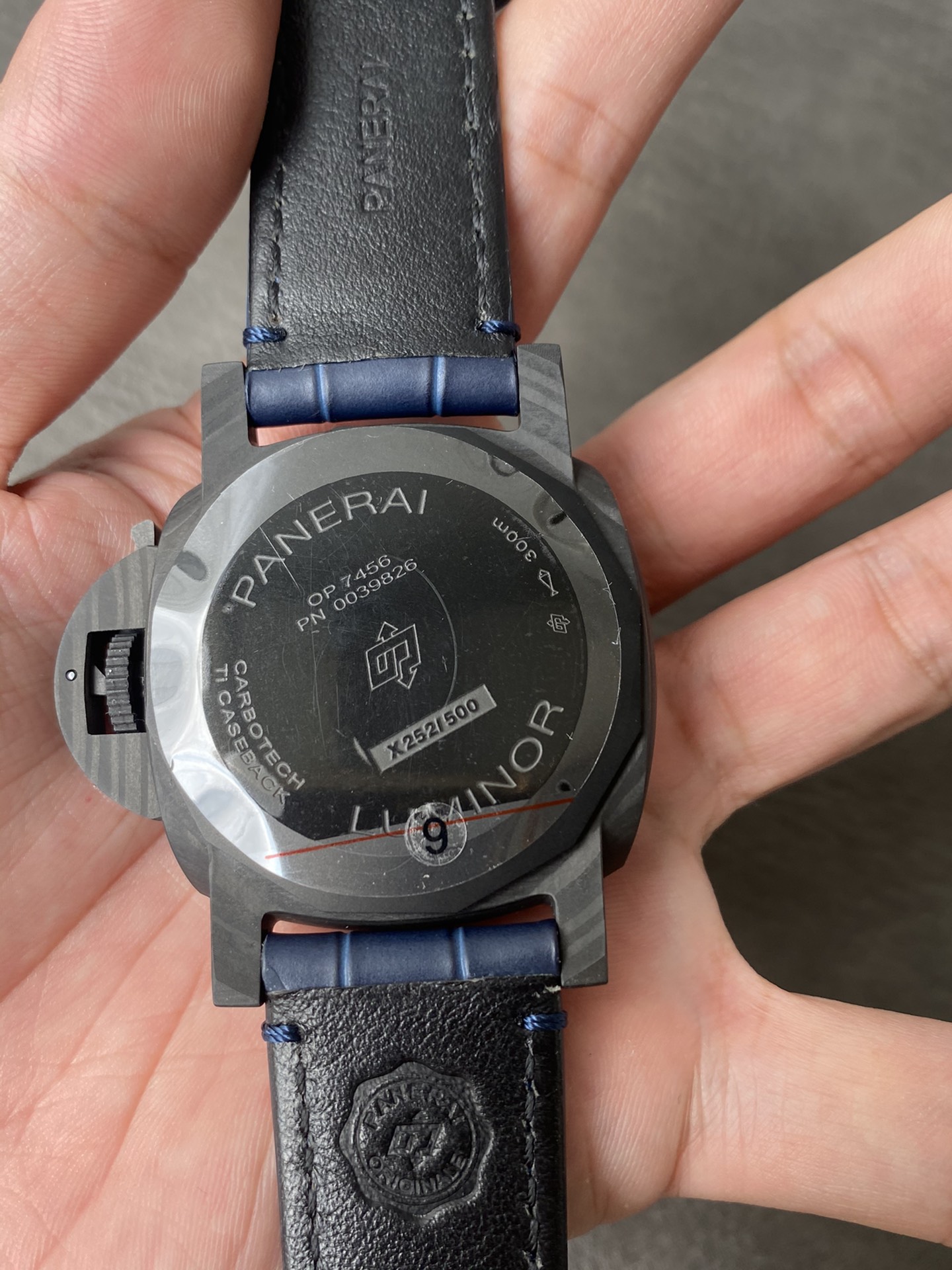 Super Clone 1:1 Panerai Luminor Marina PAM01664 – Carbotech / Blue Dial / Blue Leather Strap