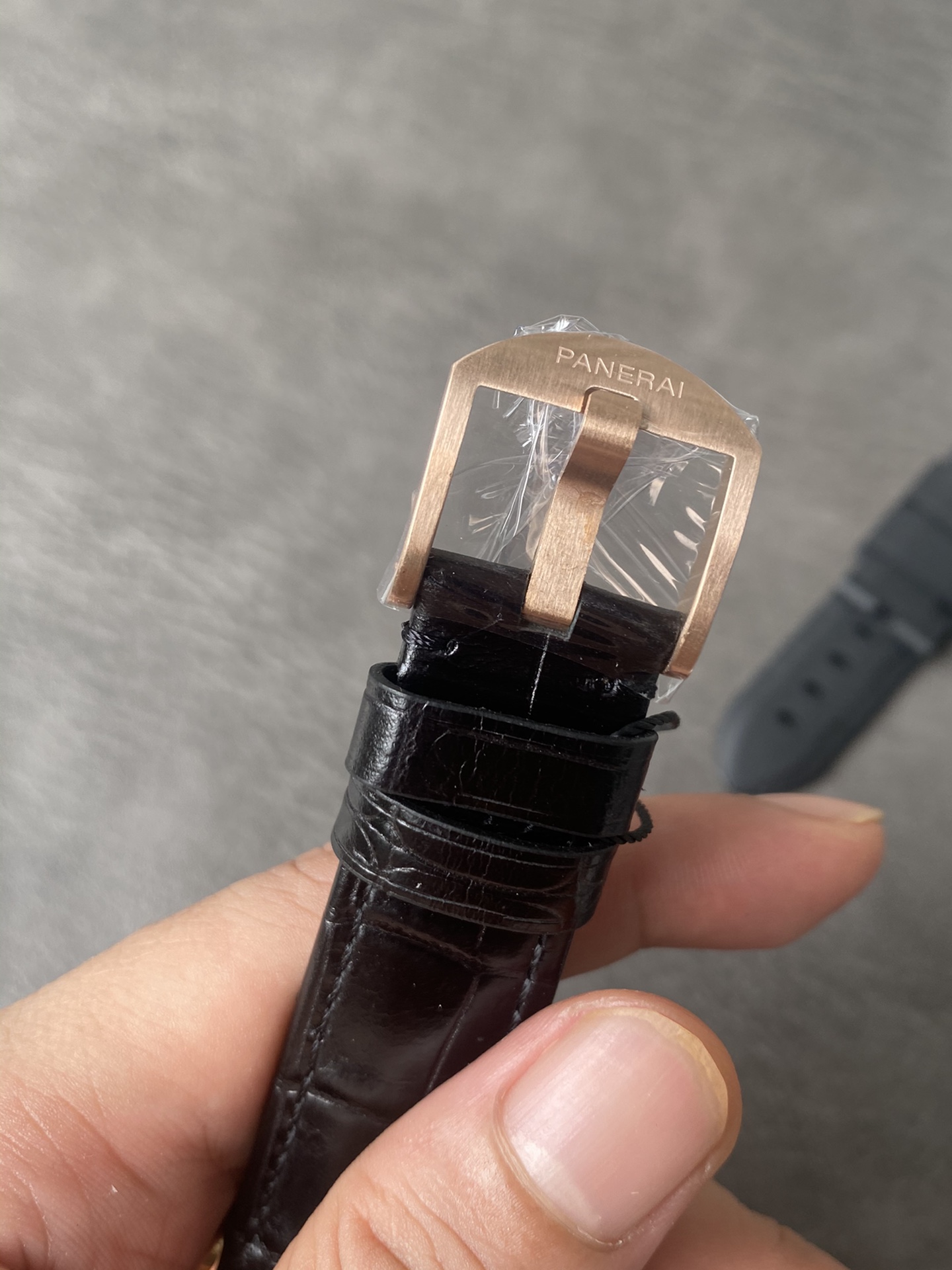 Super Clone 1:1 Panerai Submersible PAM00974 – Rose Gold / Black Ceramic Bezel / Leather Strap