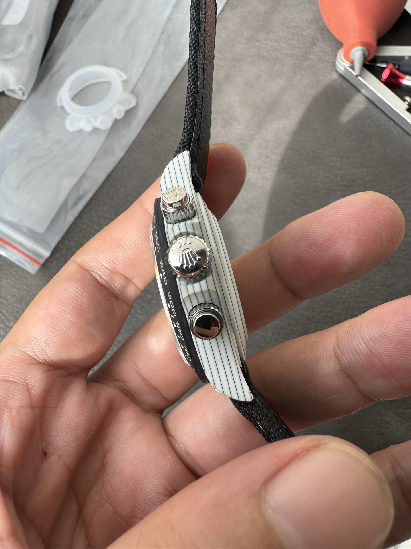 Super Clone Rolex 1:1 Daytona 116500LN – Panda Dial Fabric Strap Carbon fibre case 4130 Movement