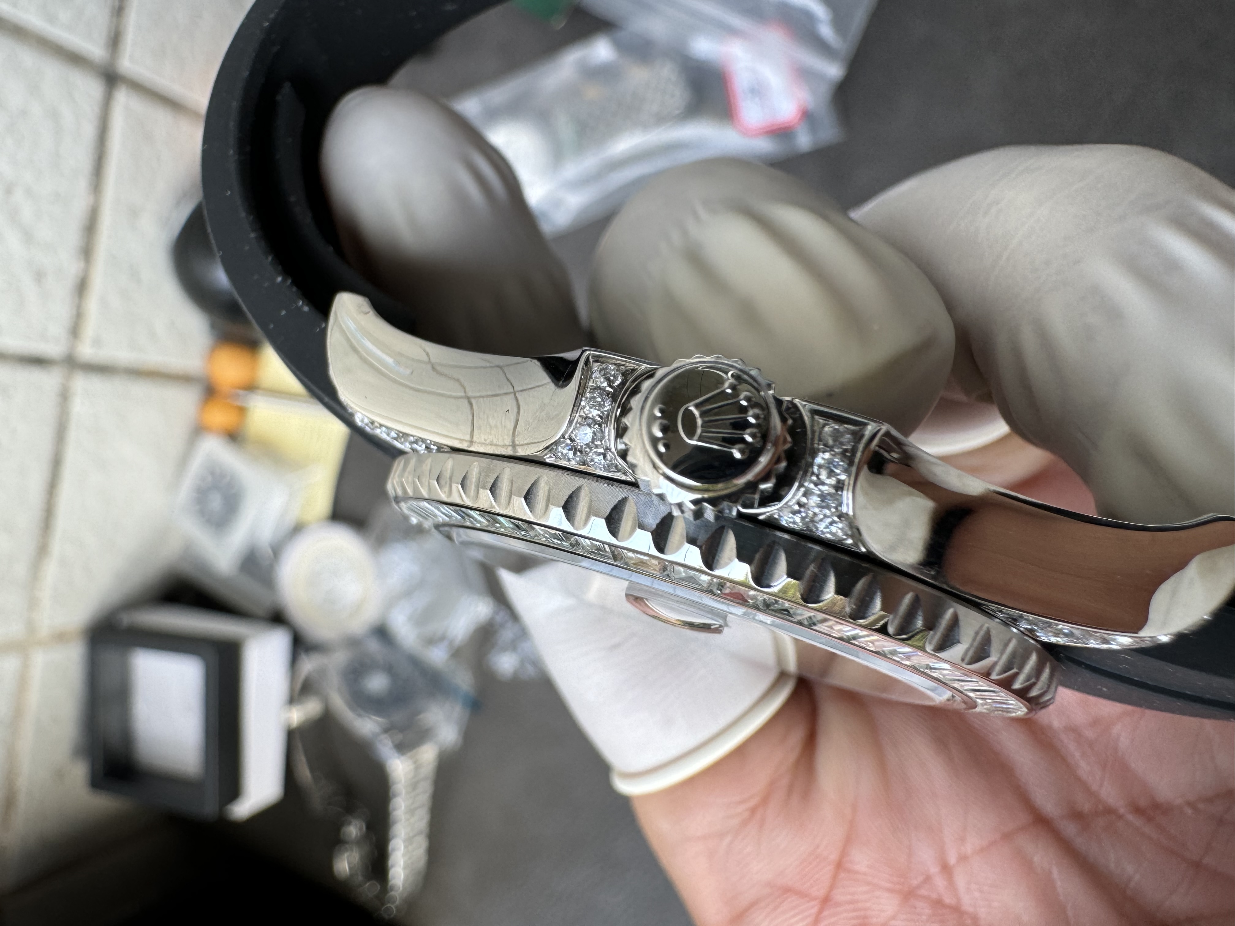 Super Clone 1:1 Rolex Yacht-Master Diamond-set 3235 movement