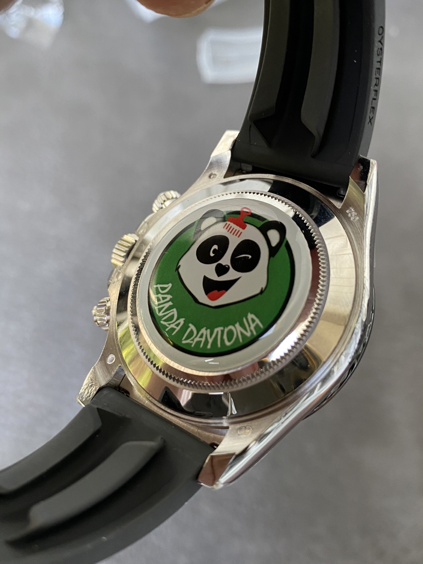 Super Clone Rolex 1:1 Daytona m116519LN Black Diamond Dial Rubber Strap 4130 Movement