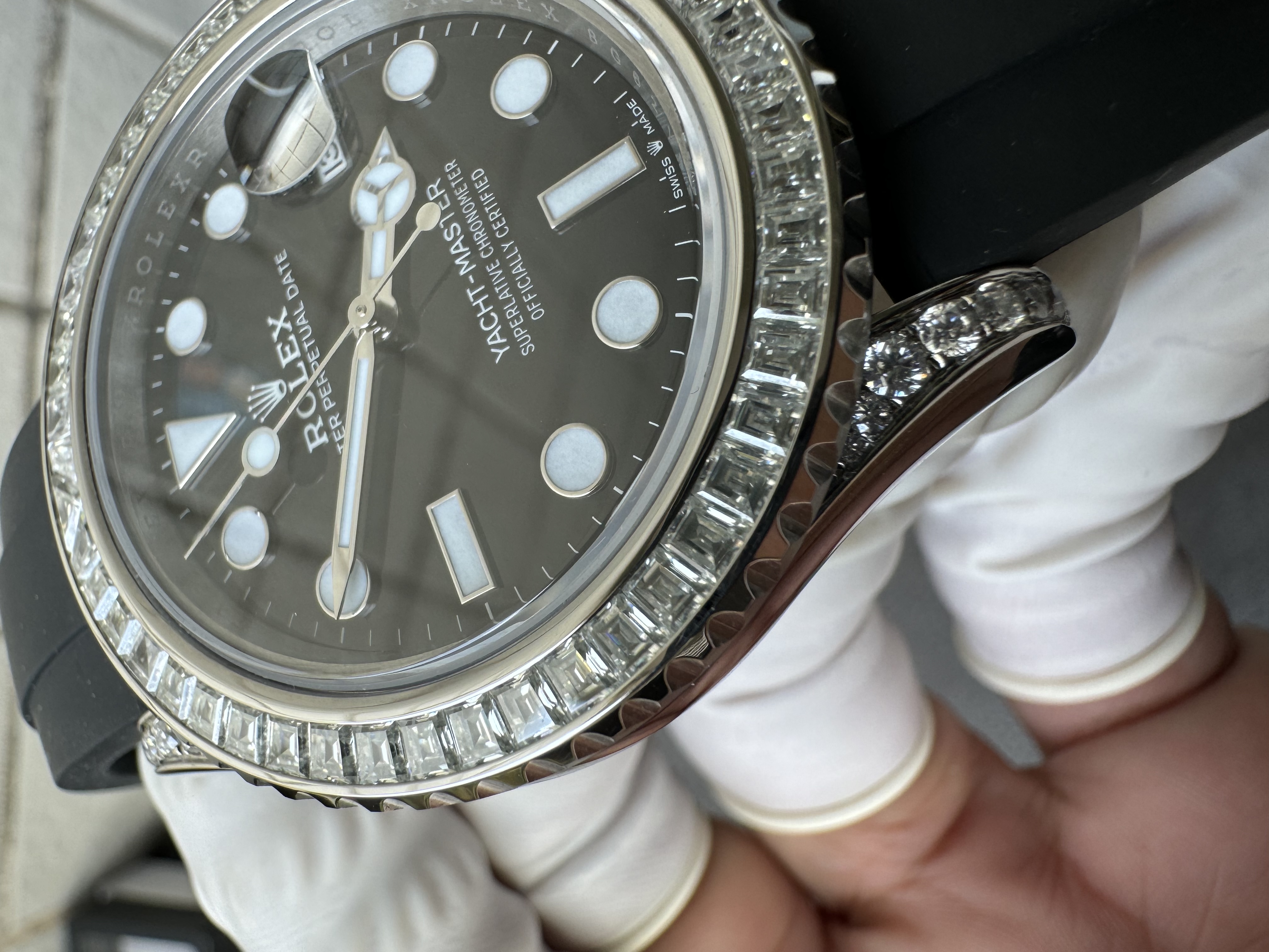 Super Clone 1:1 Rolex Yacht-Master Diamond-set 3235 movement