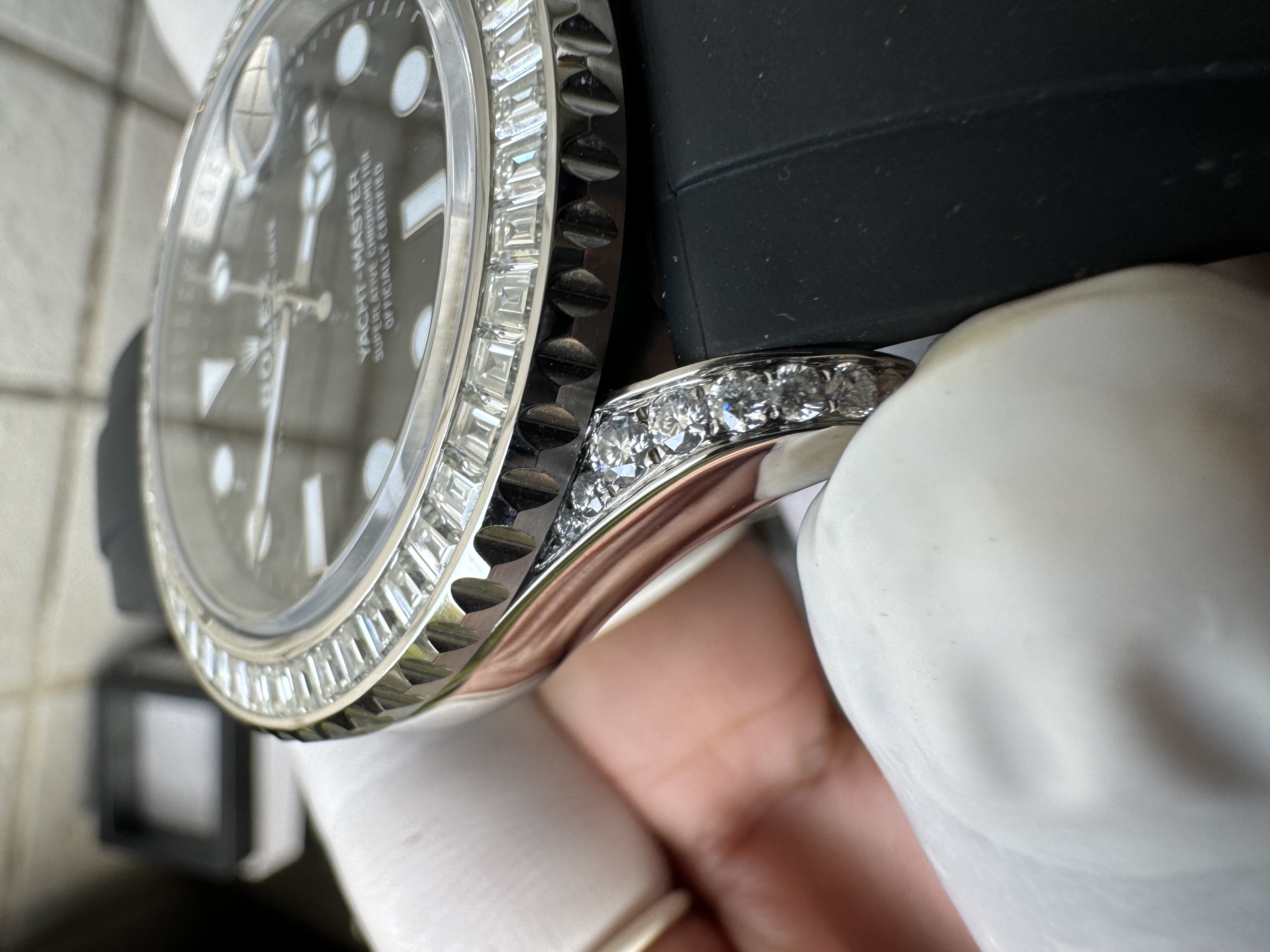 Super Clone 1:1 Rolex Yacht-Master Diamond-set 3235 movement